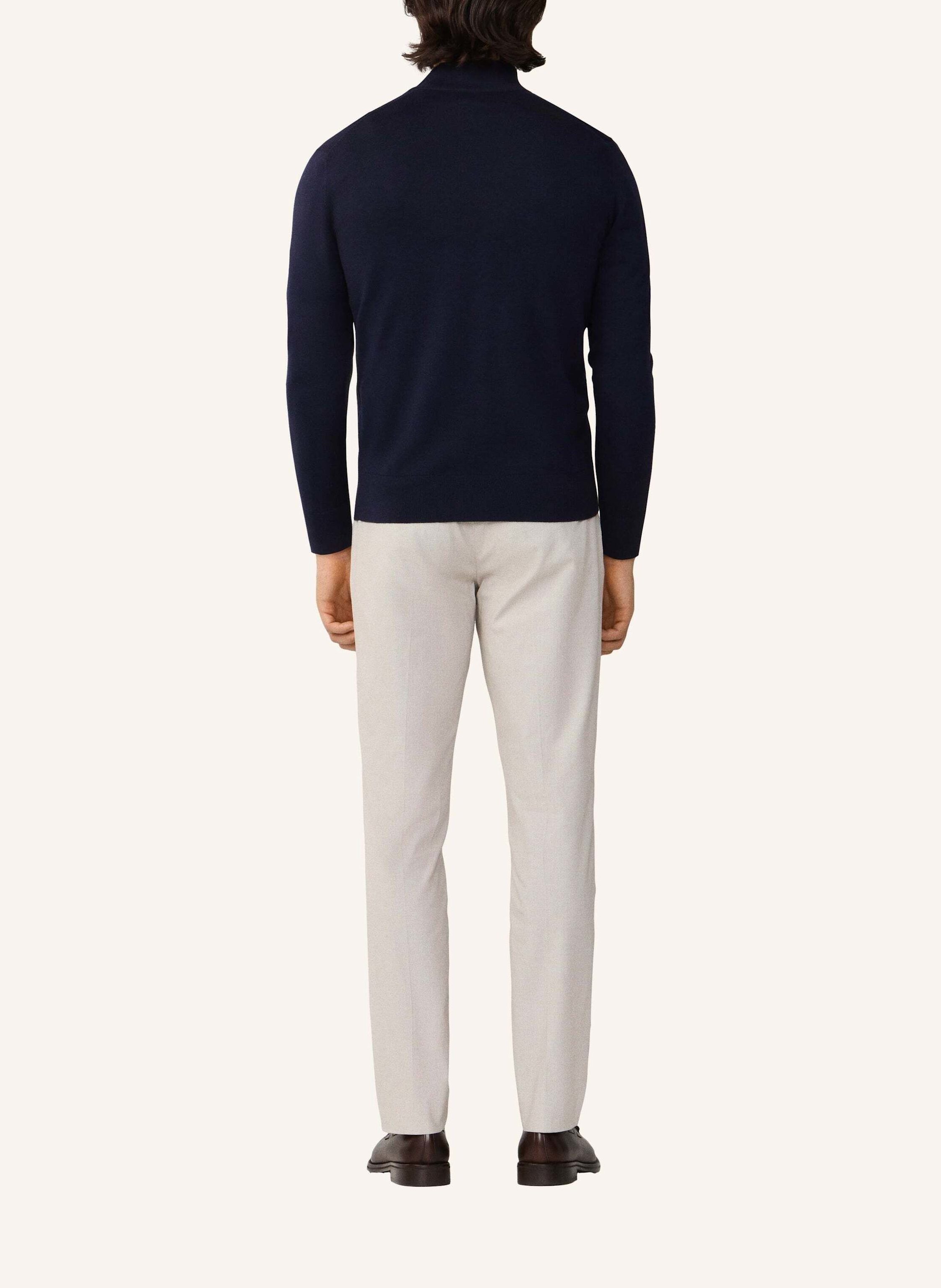 Thumbnail - Hackett London Pullover Cotton Silk Hzip blau