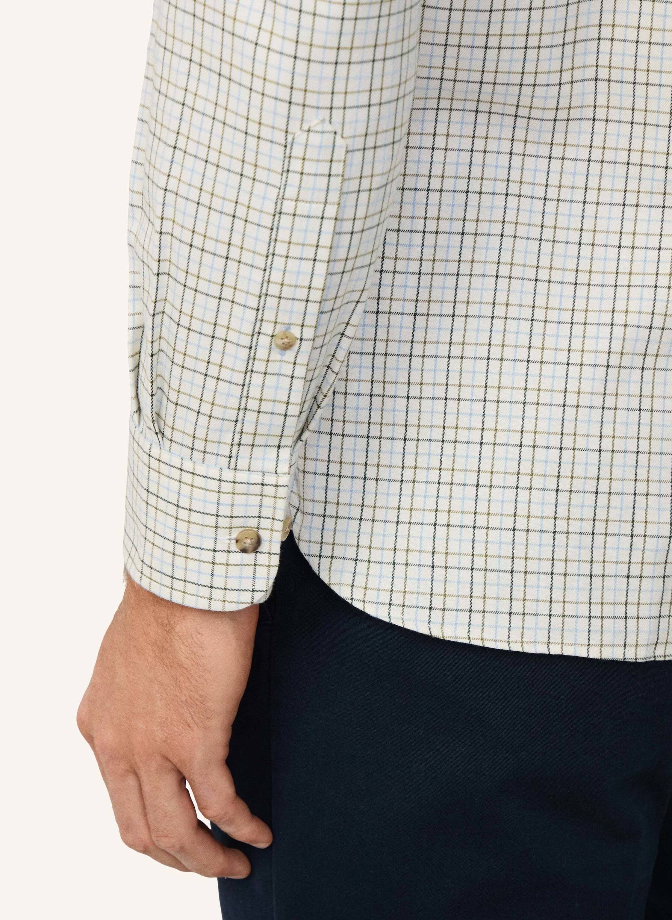 Thumbnail - Hackett London Freizeithemd Flannel Tattersall gruen