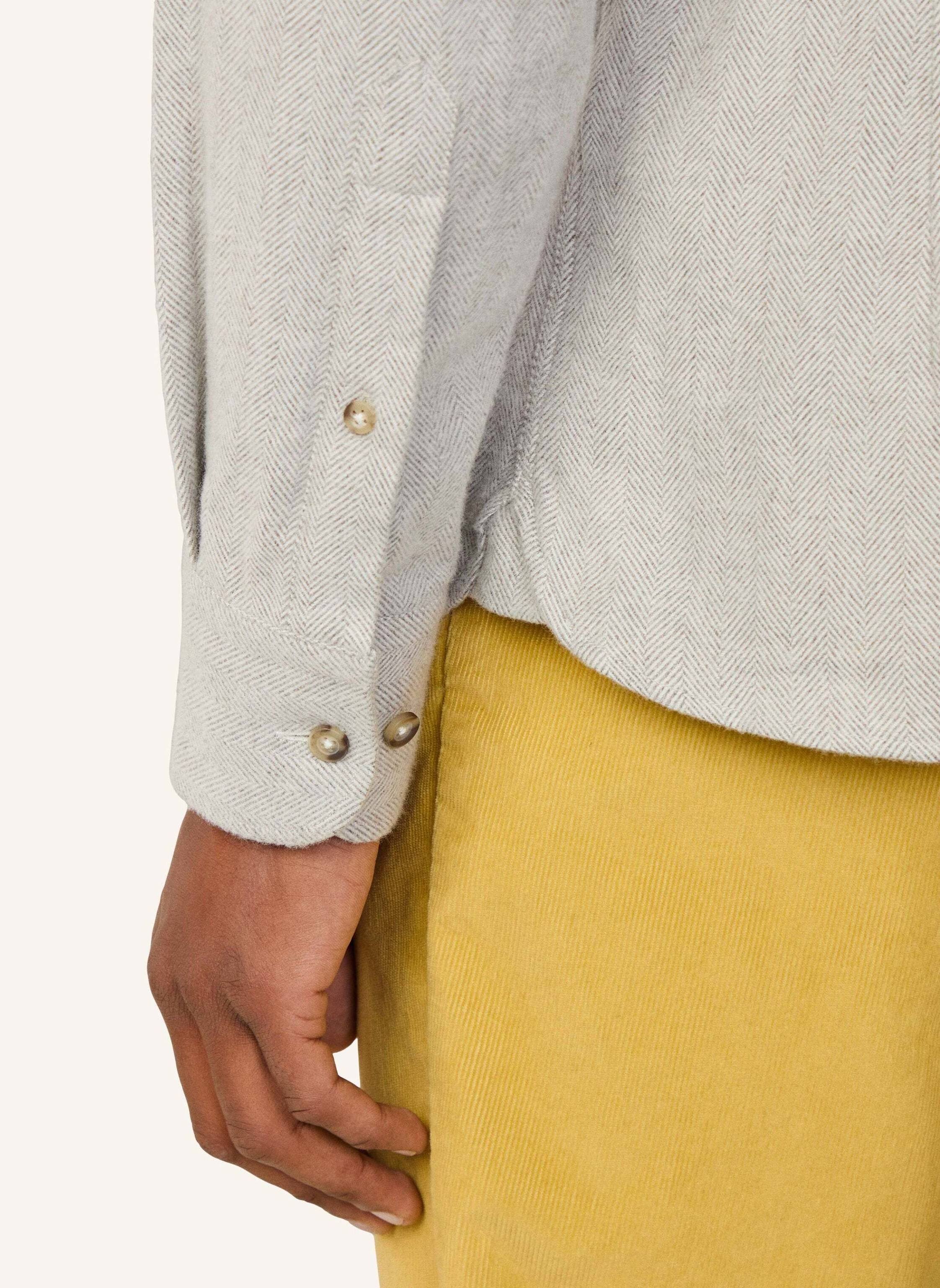 Thumbnail - Hackett London Freizeithemd Brushed Herringbone grau