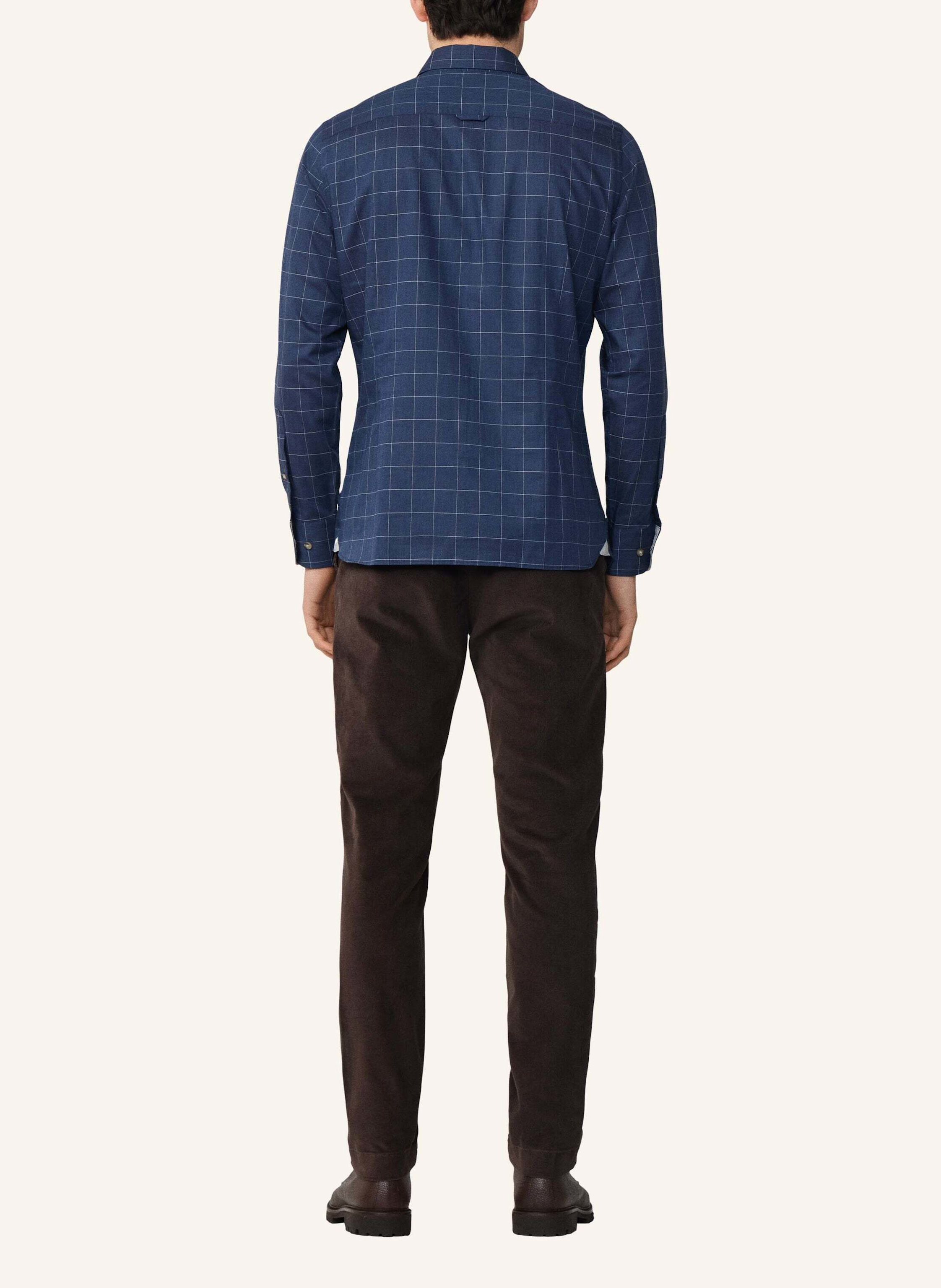 Thumbnail - Hackett London Freizeithemd Flannel Windowpane blau