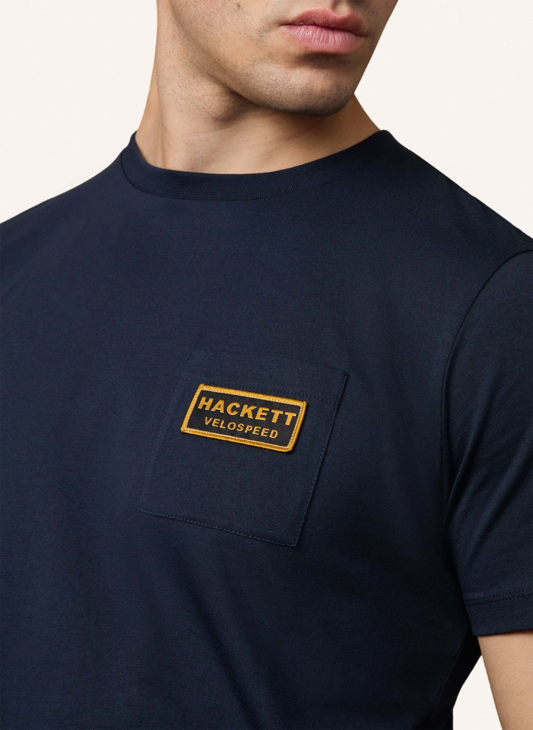 Thumbnail - Hackett London T-Shirt Heritage Rally Pocket blau