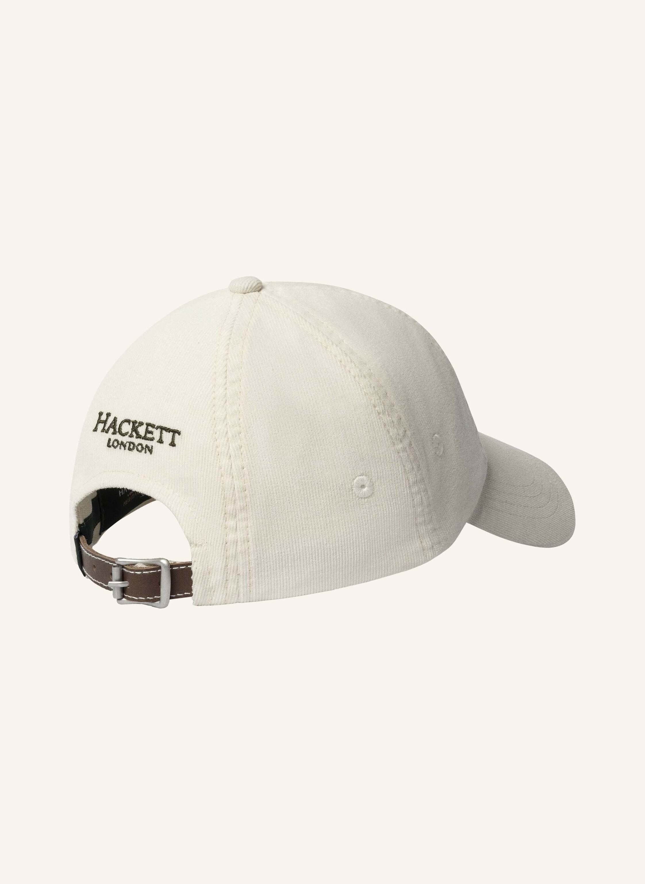 Thumbnail - Hackett London Cap Hrtg H Cord Cap weiss