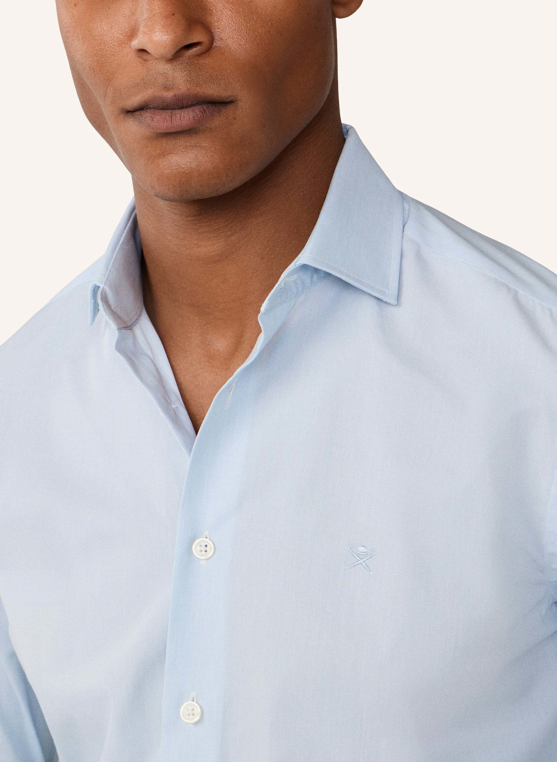 Thumbnail - Hackett London Freizeithemd Hairline Stripe blau