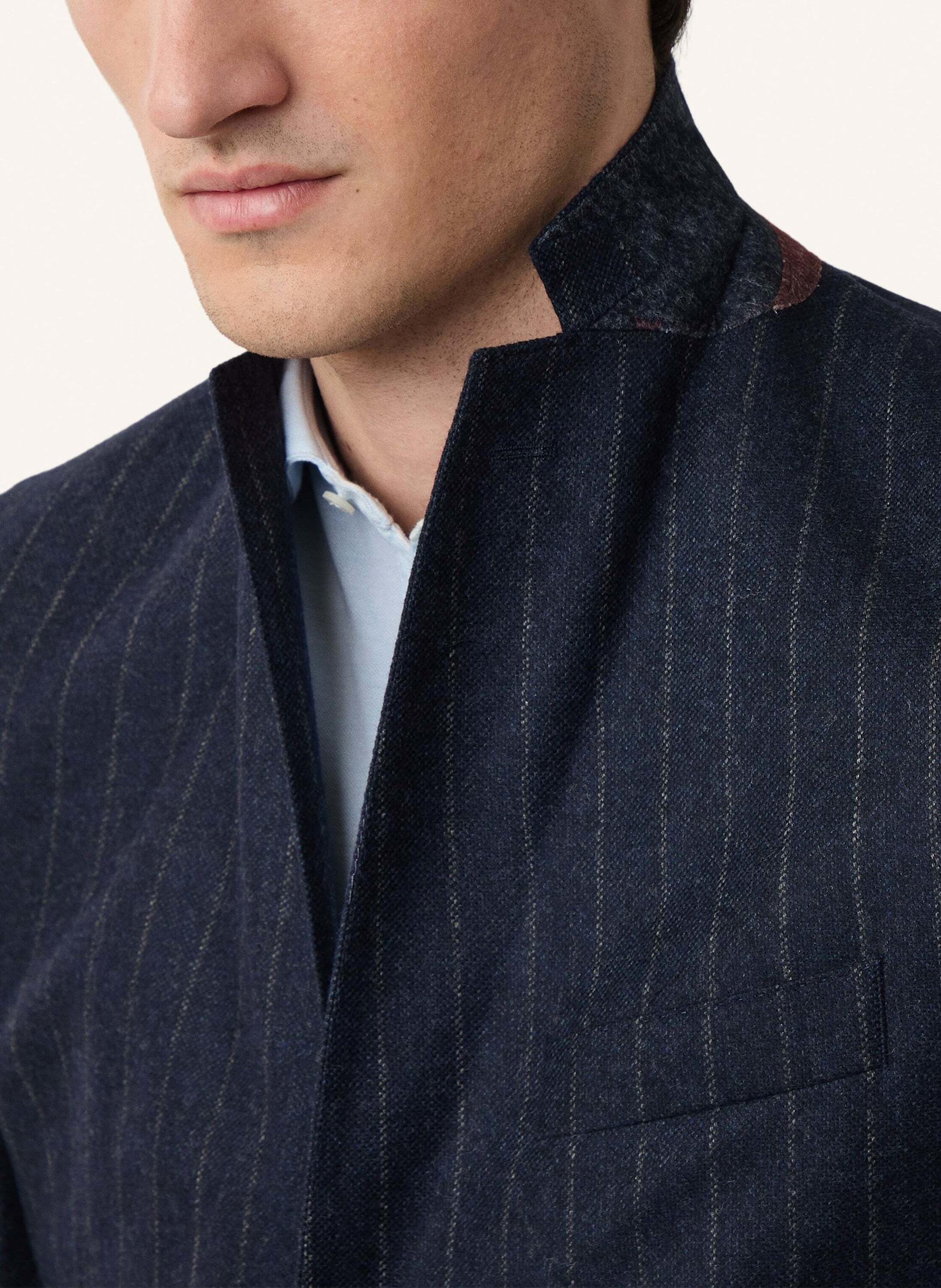 Thumbnail - Hackett London Blazer Flan Chalk Stripe blau