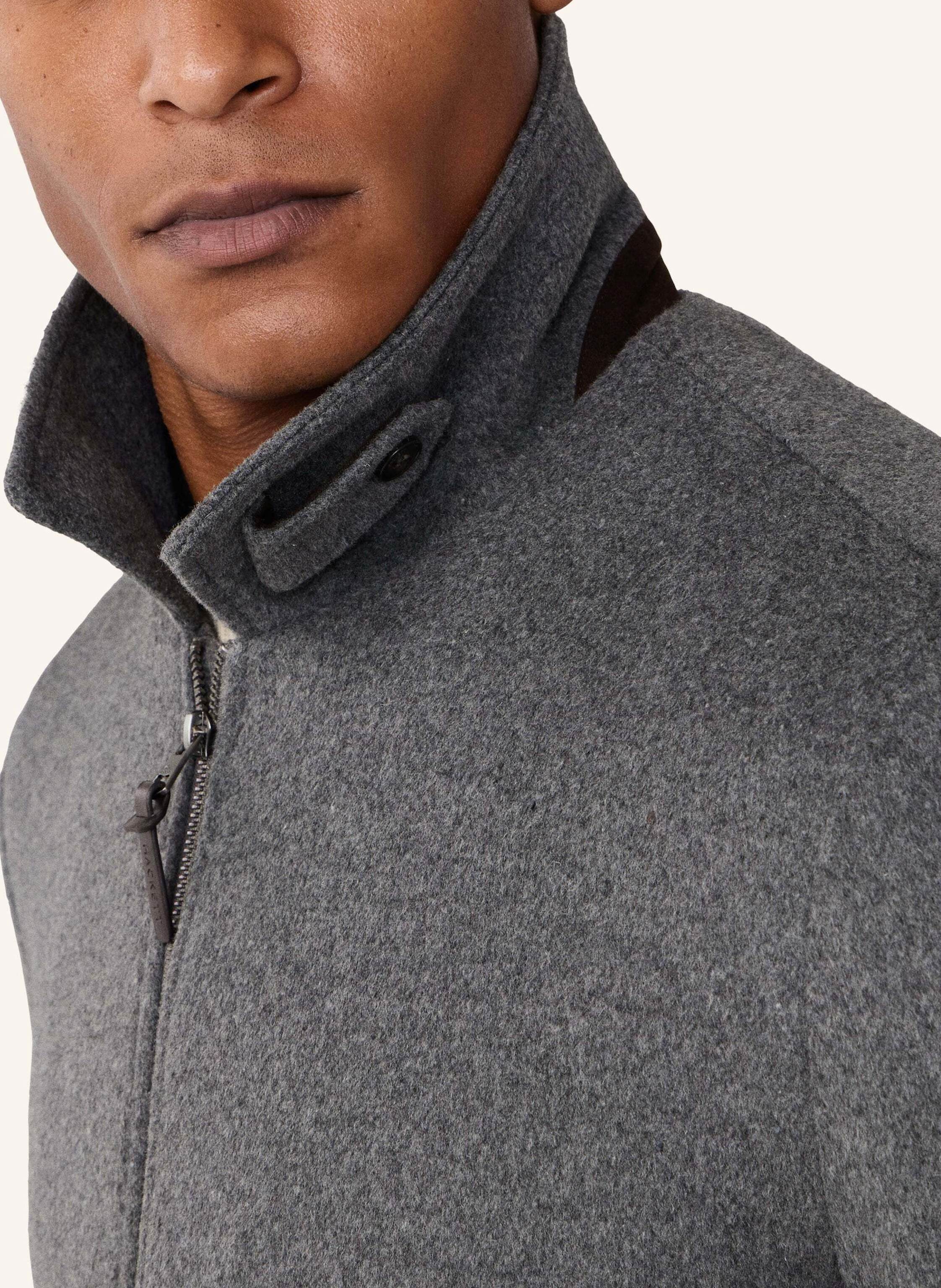 Thumbnail - Hackett London Regenjacke Wool Quilted Blouson grau