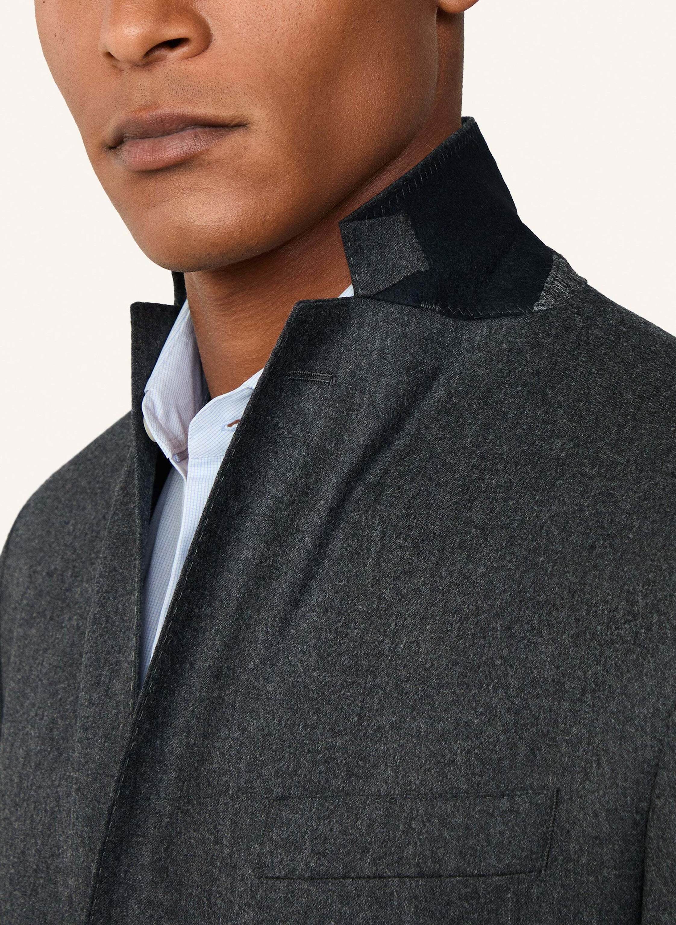 Thumbnail - Hackett London Blazer Performance Flannel grau