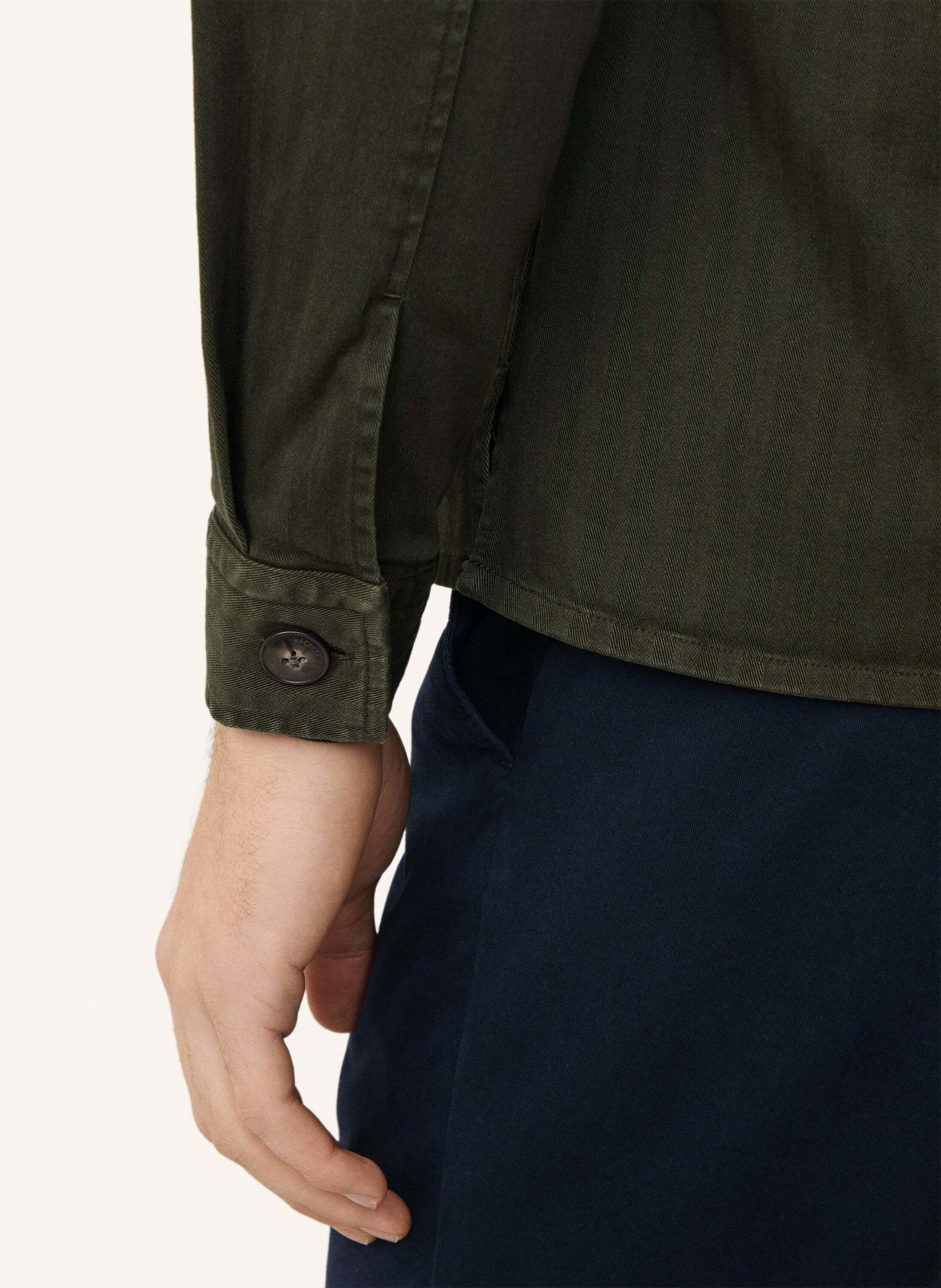 Thumbnail - Hackett London Fliegerjacke Gmd 4 Pkt Overshirt gruen