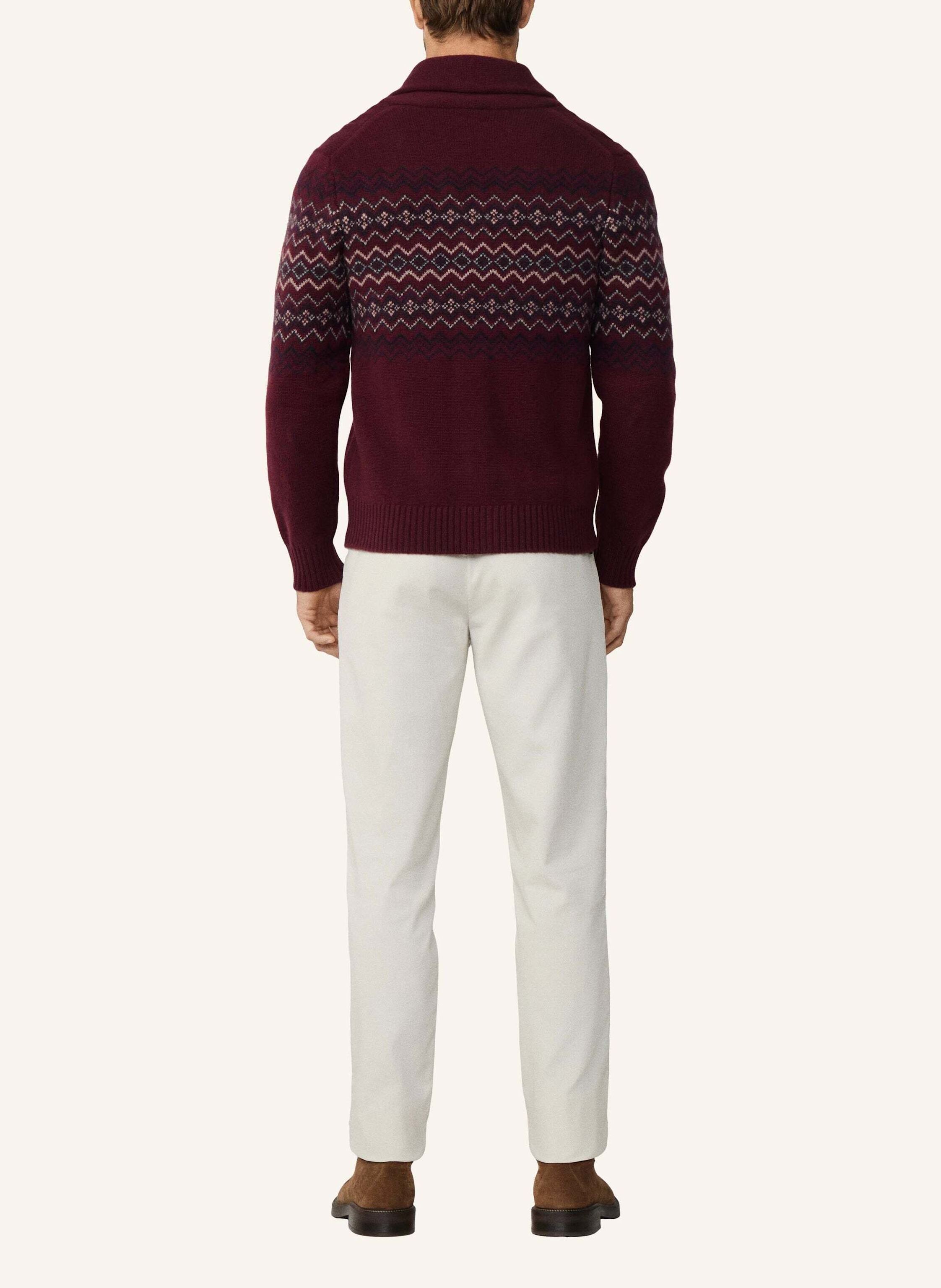 Thumbnail - Hackett London Strickjacken Cardigan Fairisle Shawl Cardi rot