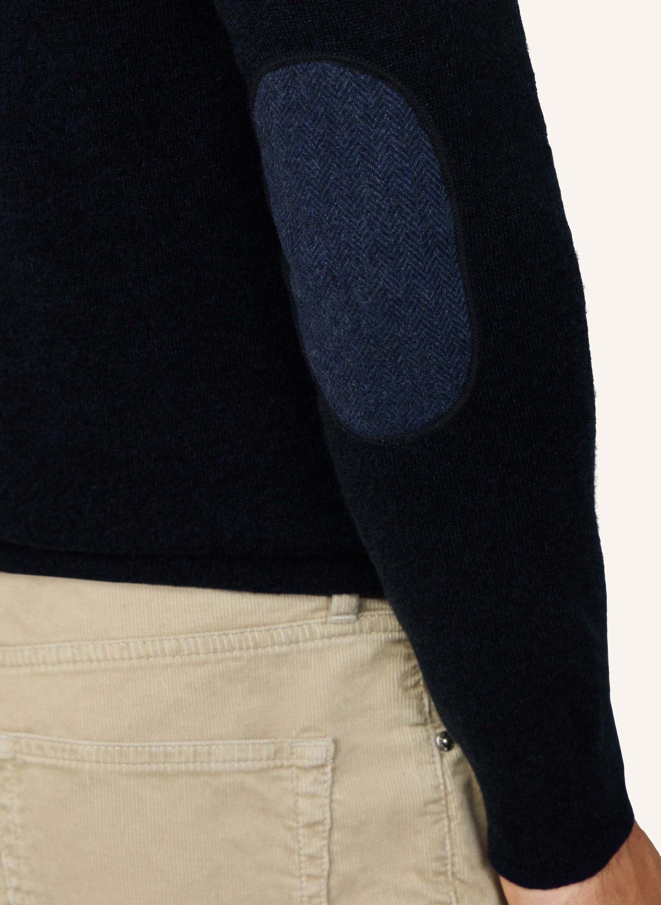 Thumbnail - Hackett London Pullover Hbone Trim Hbutton blau