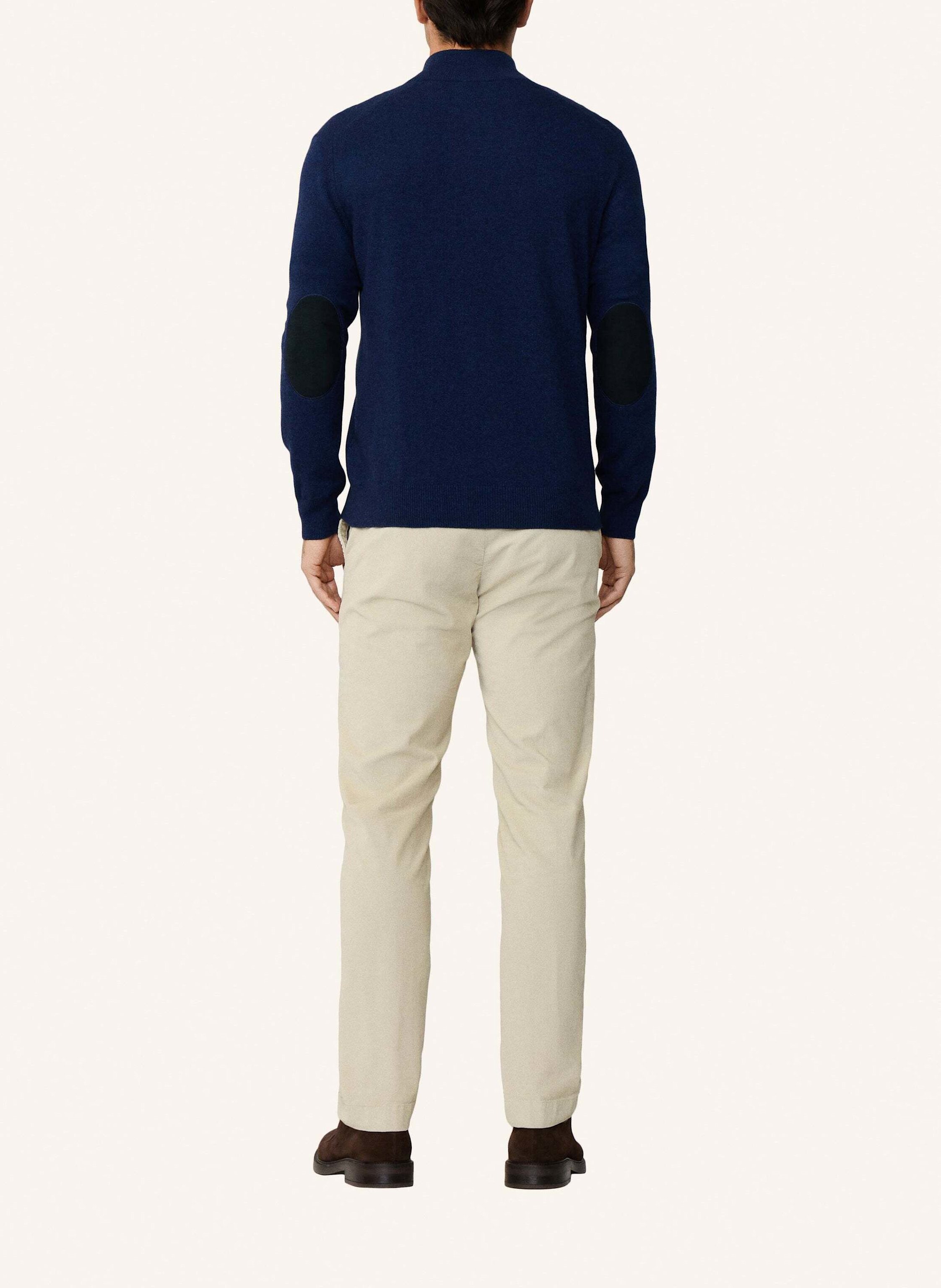 Thumbnail - Hackett London Pullover Merino Cash Mix Hzip blau