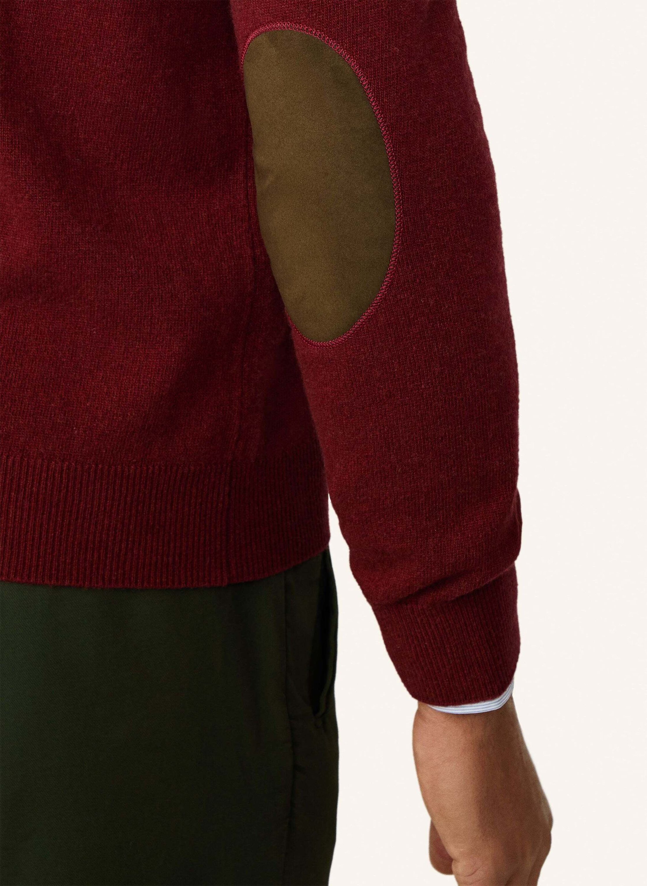 Thumbnail - Hackett London Pullover Merino Cash Mix Hzip rot