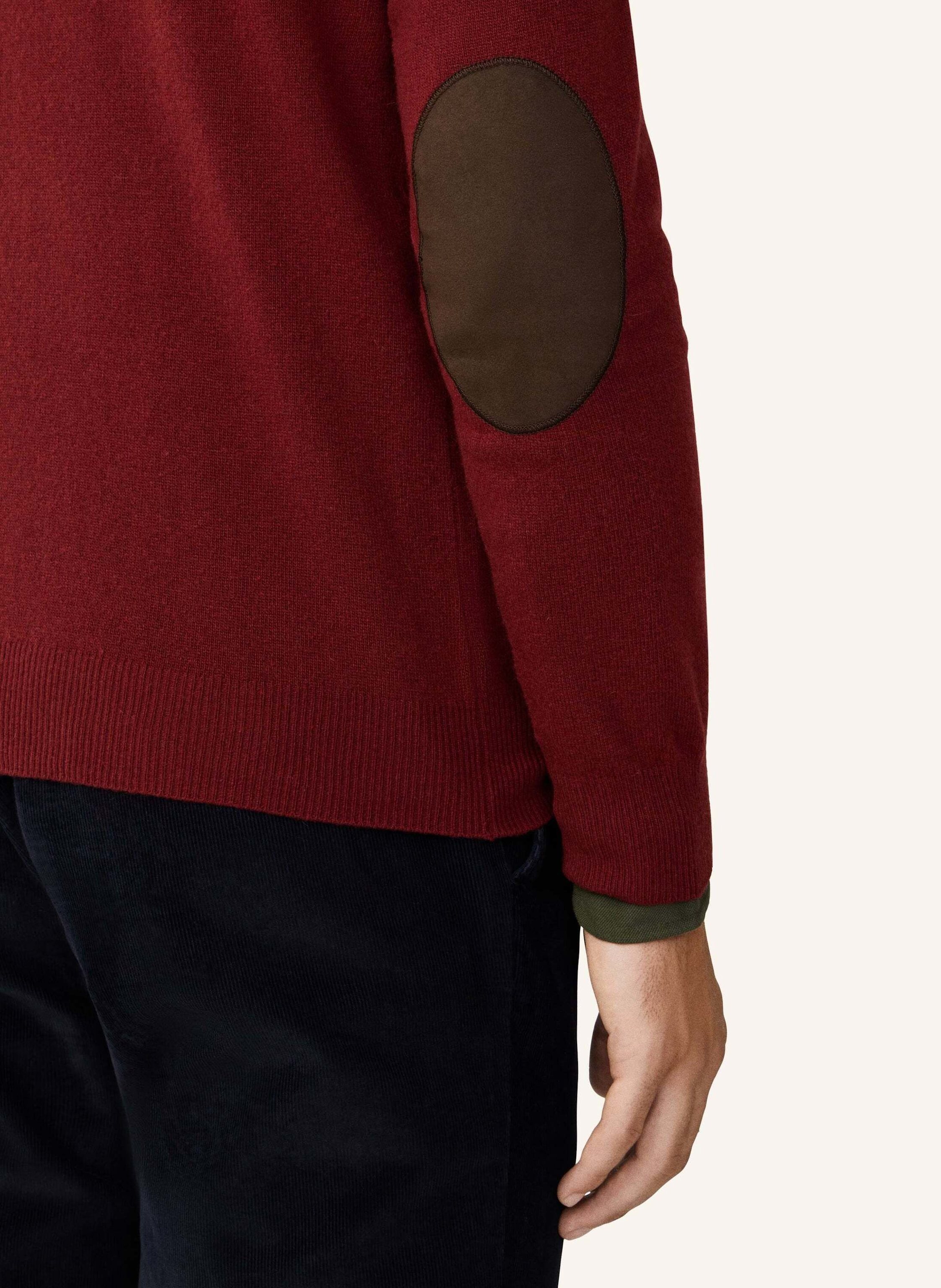 Thumbnail - Hackett London Pullover Merino Cash Mix V rot