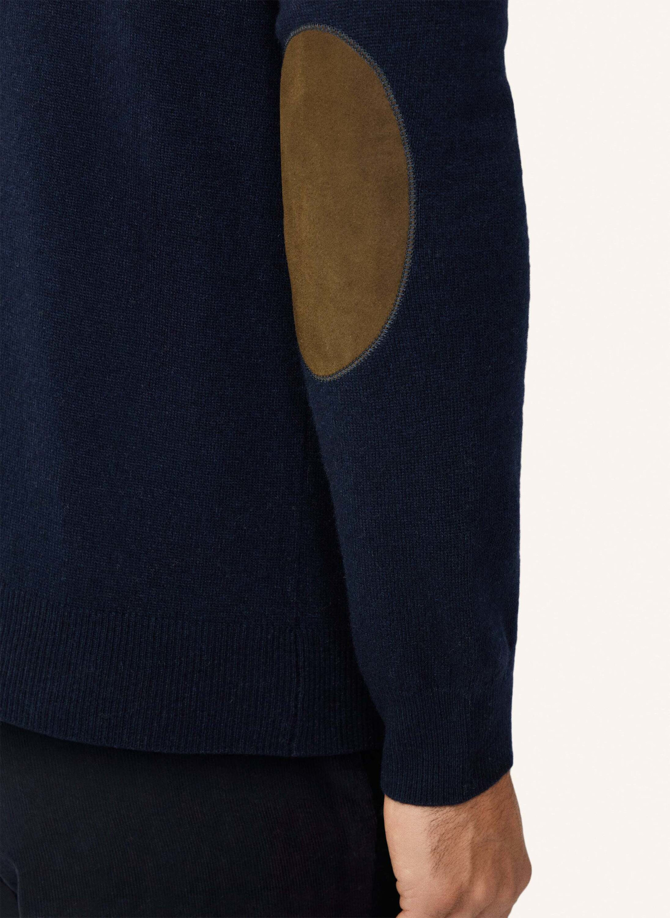 Thumbnail - Hackett London Pullover Merino Cash Mix Crew blau