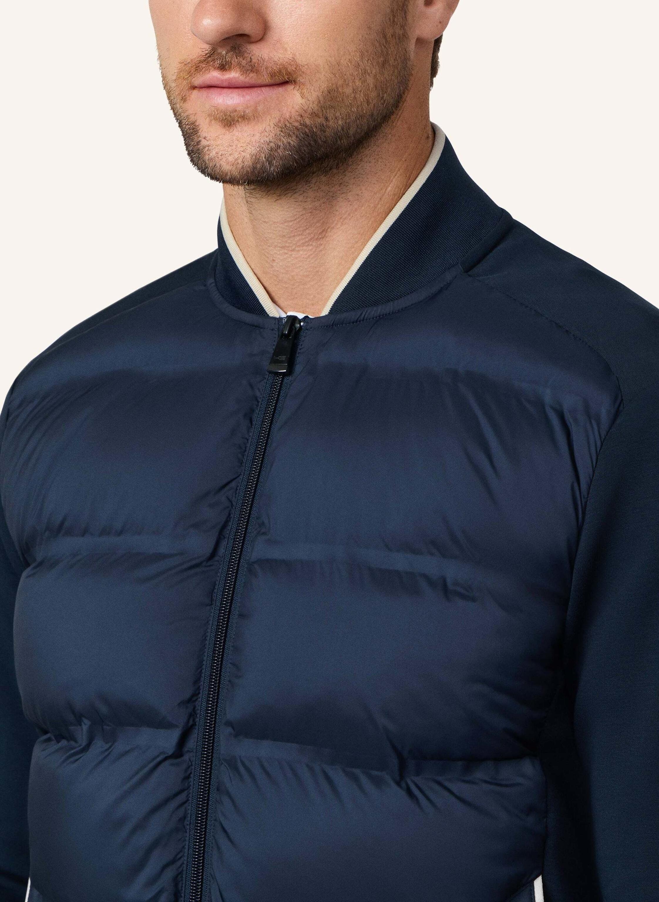 Thumbnail - Hackett London Hoodiejacke Hs Quilt Bomber Fz blau