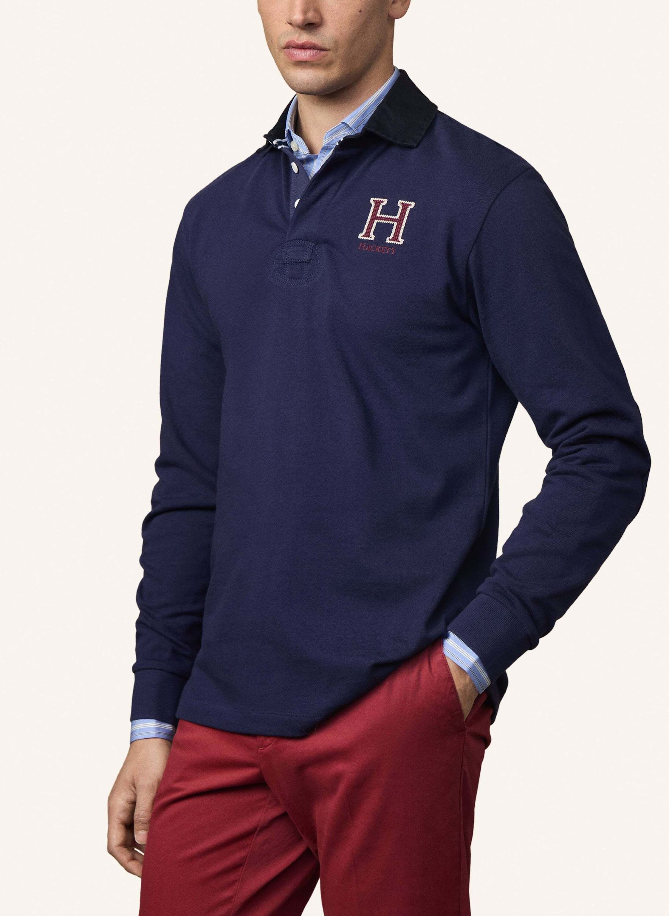 Thumbnail - Hackett London Poloshirt Heritage H Rugby blau