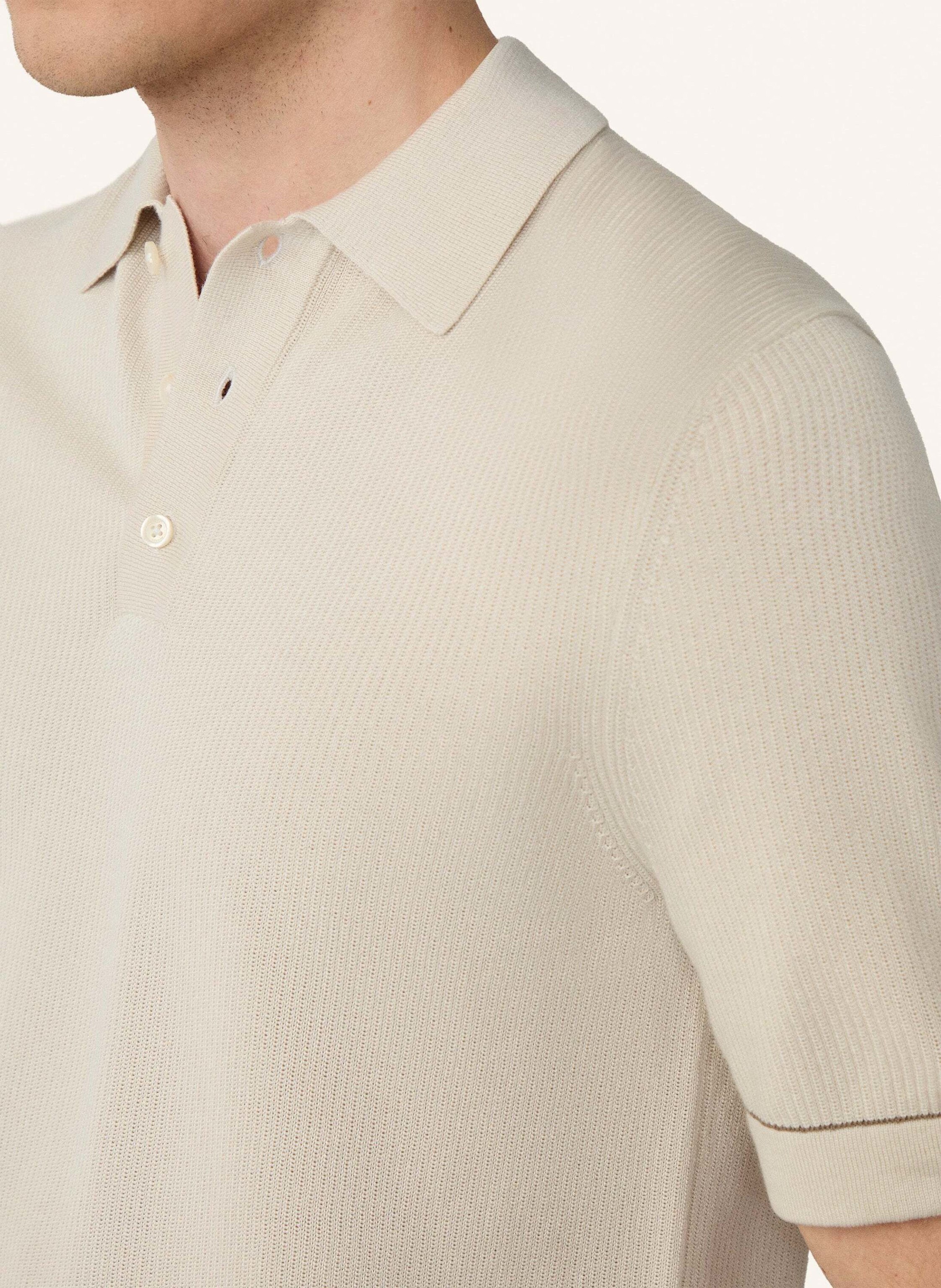 Thumbnail - Hackett London Poloshirt Textured Knit Polo beige