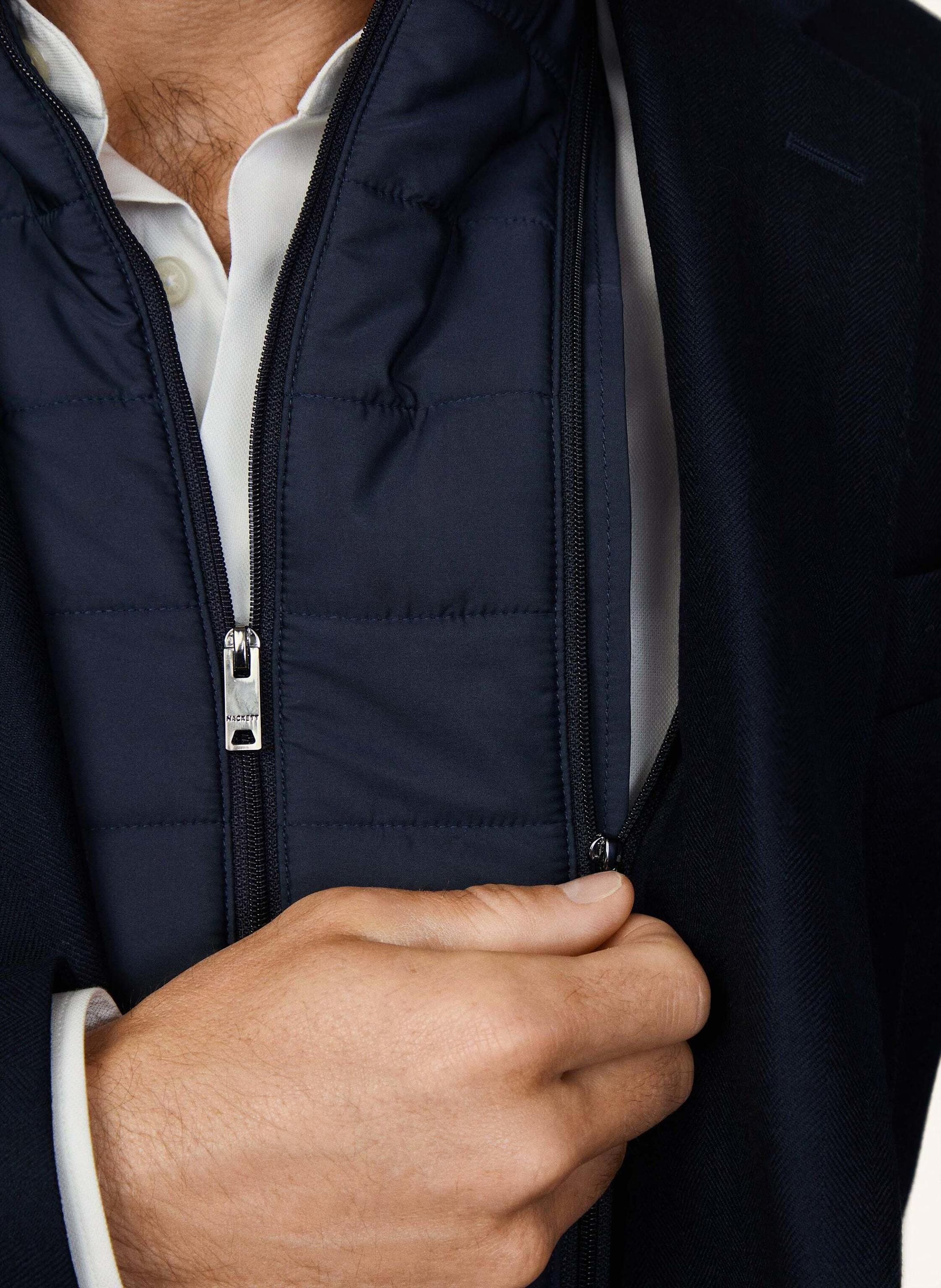 Thumbnail - Hackett London Blazer Flan Hbone Bib blau