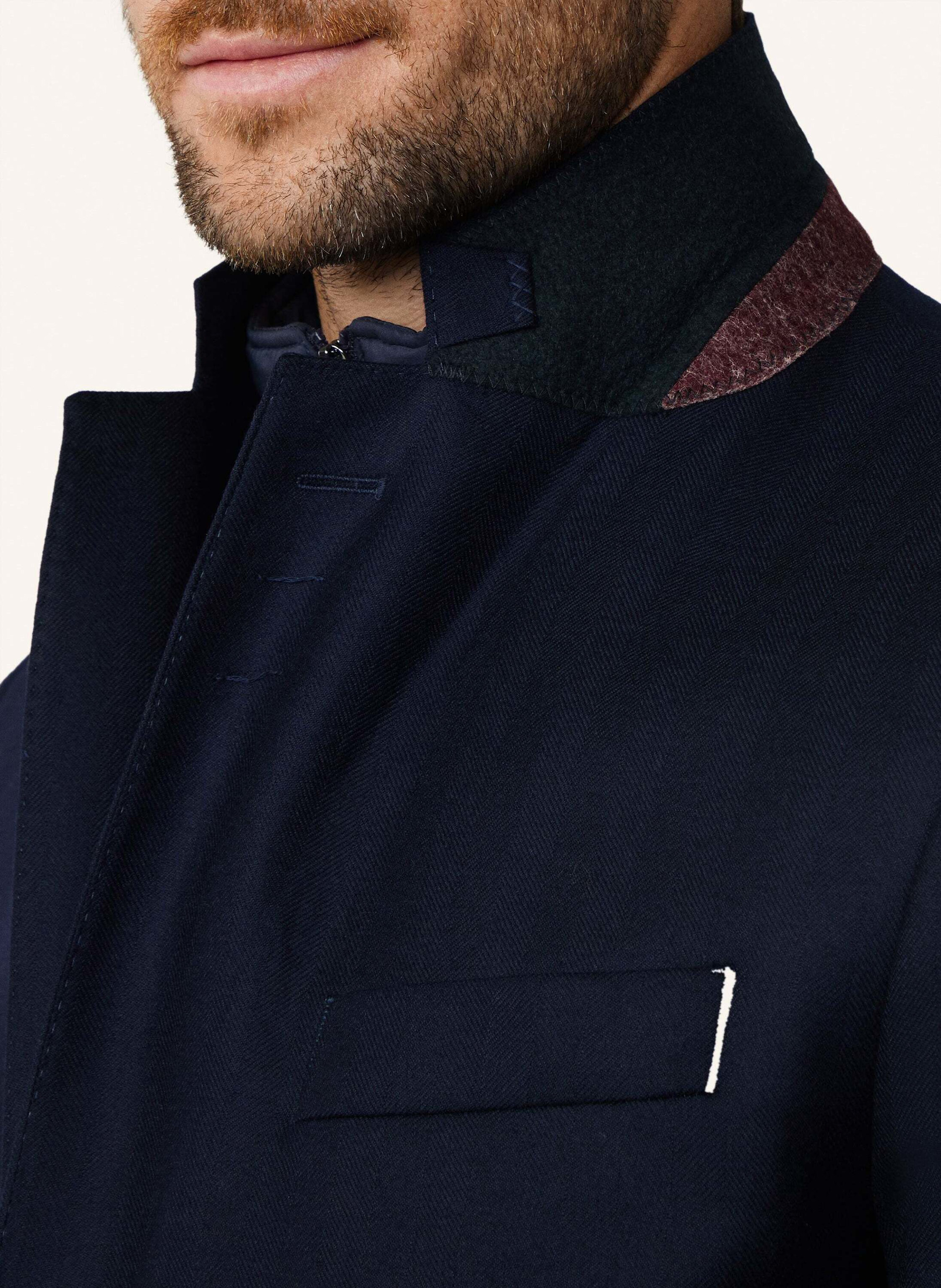 Thumbnail - Hackett London Blazer Flan Hbone Bib blau
