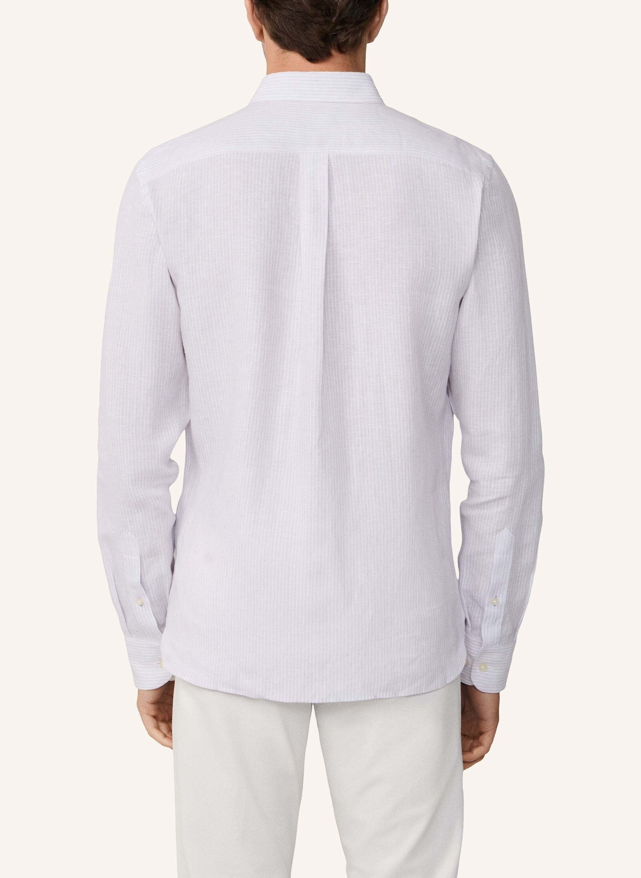 Thumbnail - Hackett London Freizeithemd Linen Stripe lila