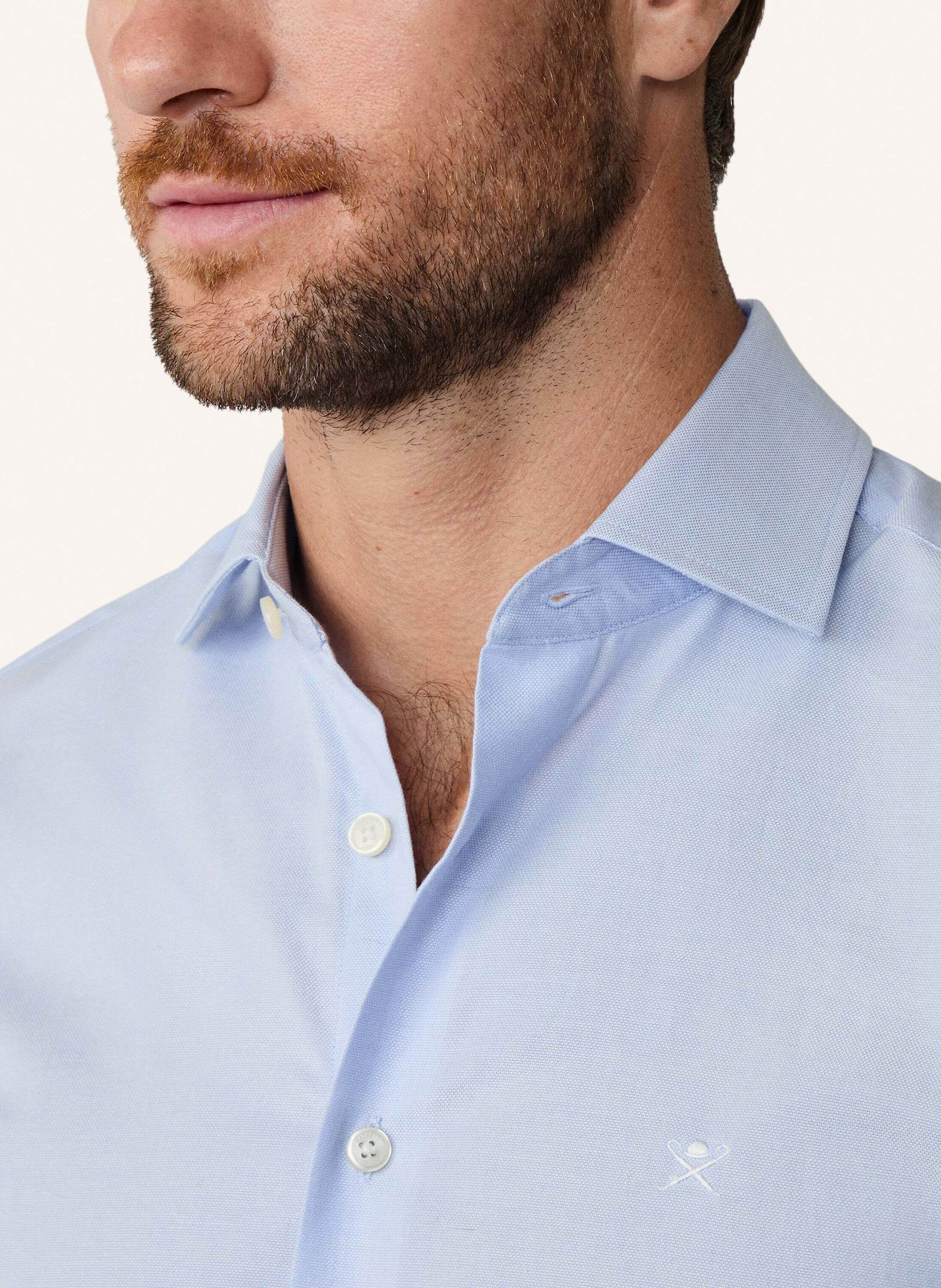 Thumbnail - Hackett London Freizeithemd Ess Texture blau