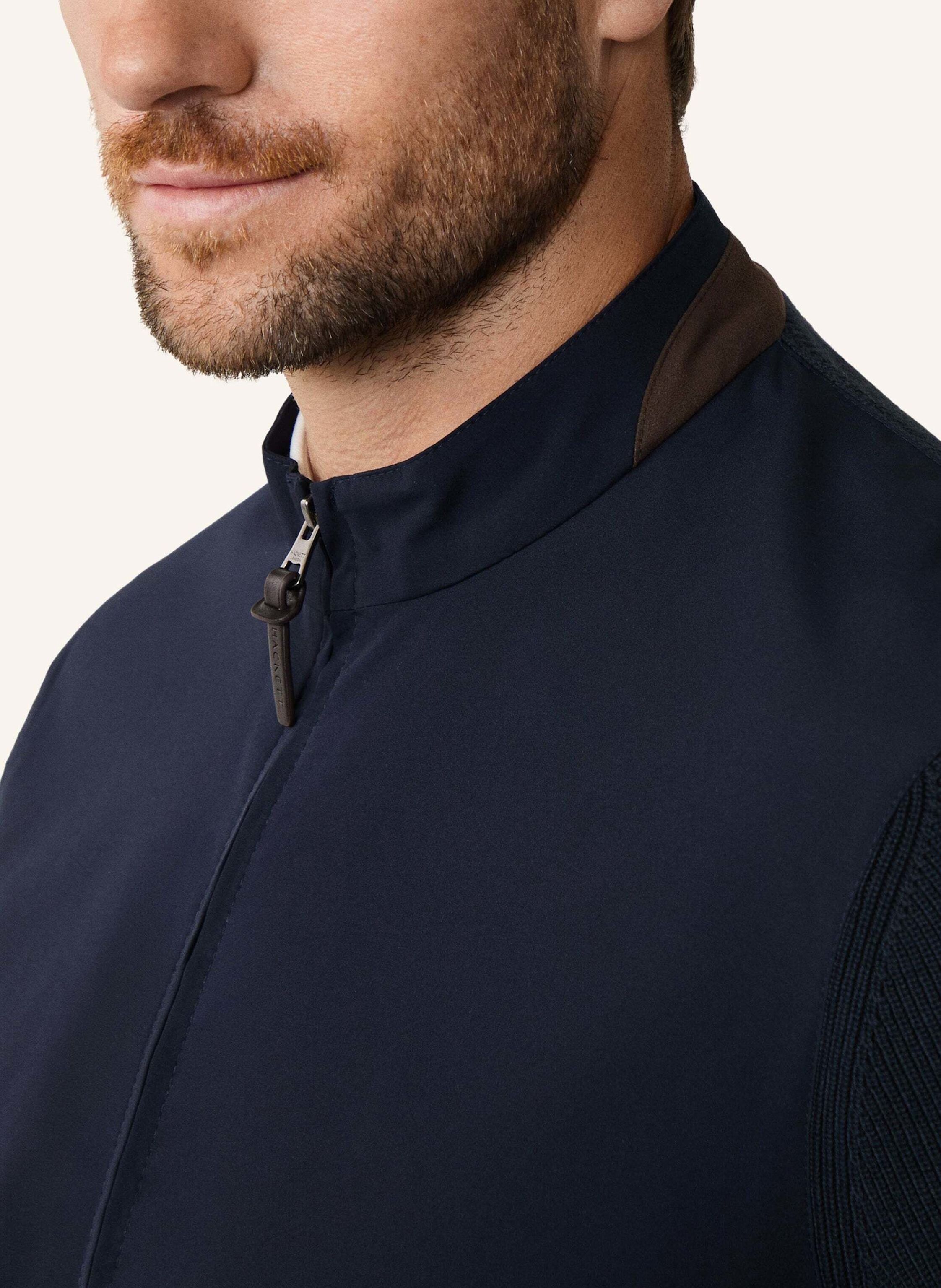 Thumbnail - Hackett London Strickjacken Cardigan Nylon/Knit Fzip Hyb blau