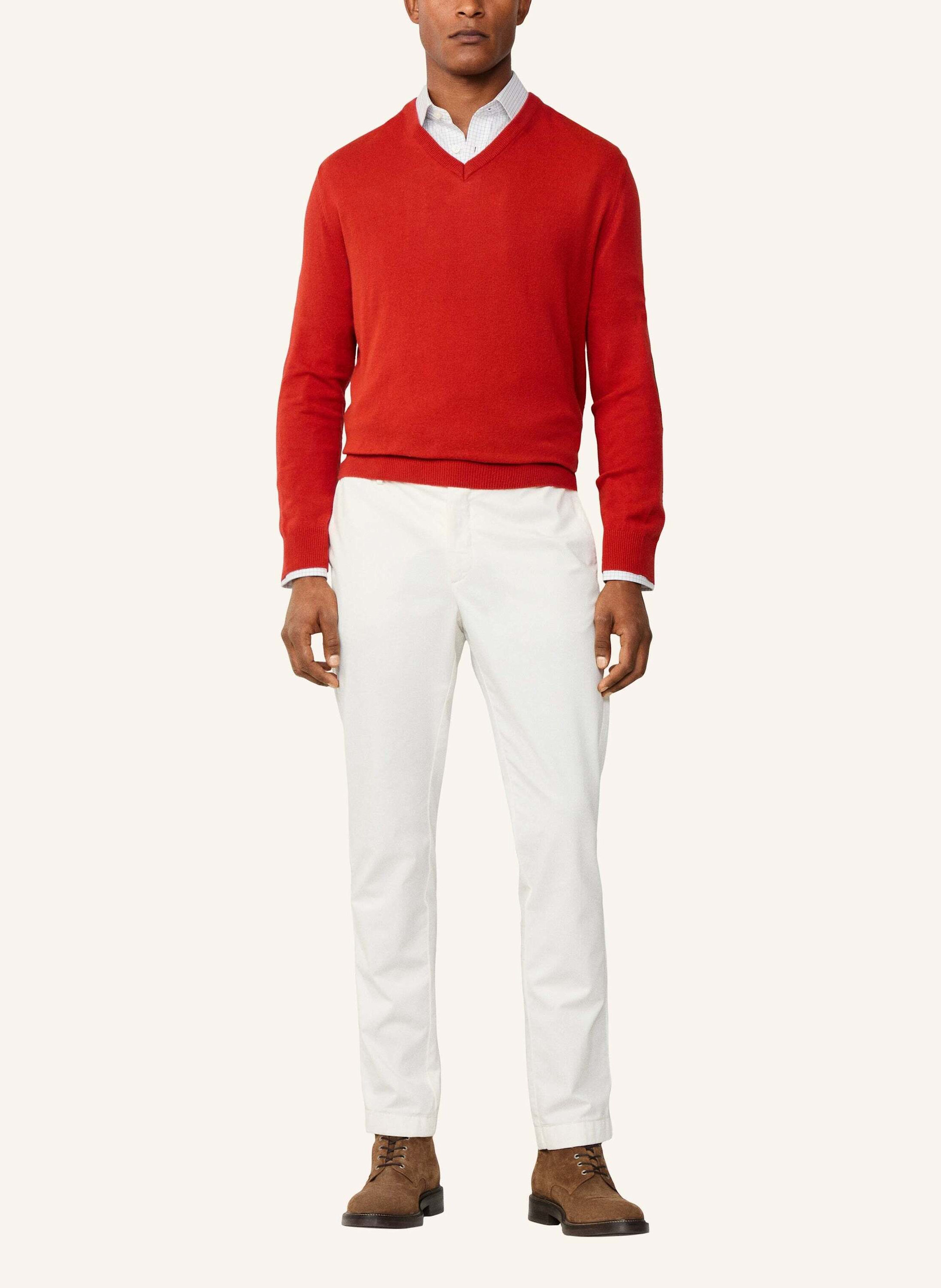 Thumbnail - Hackett London Pullover Merino Cash Mix V orange