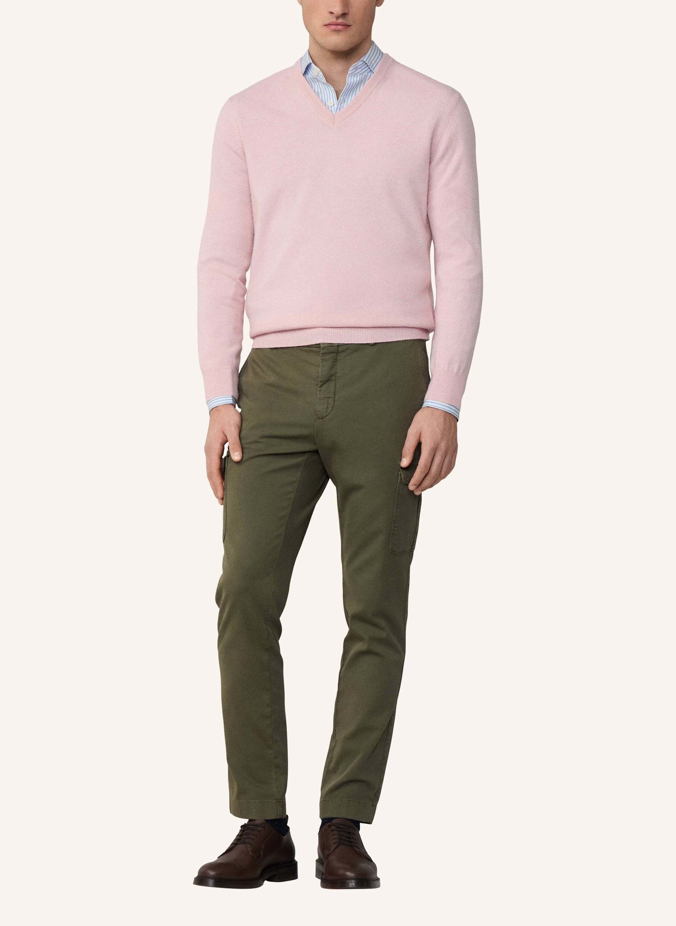 Thumbnail - Hackett London Pullover Merino Cash Mix V pink