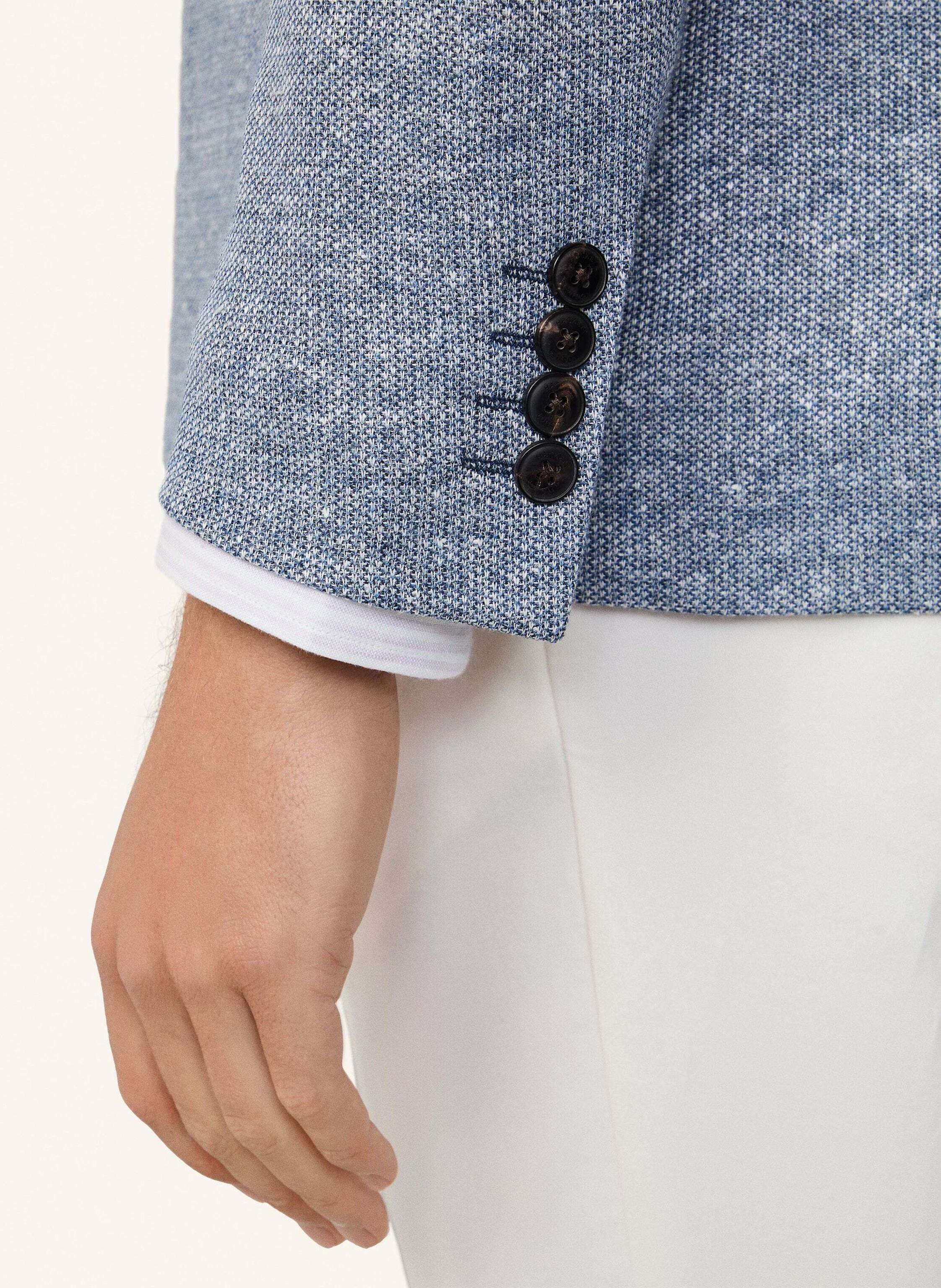 Thumbnail - Hackett London Blazer Waffle Jersey Cc blau