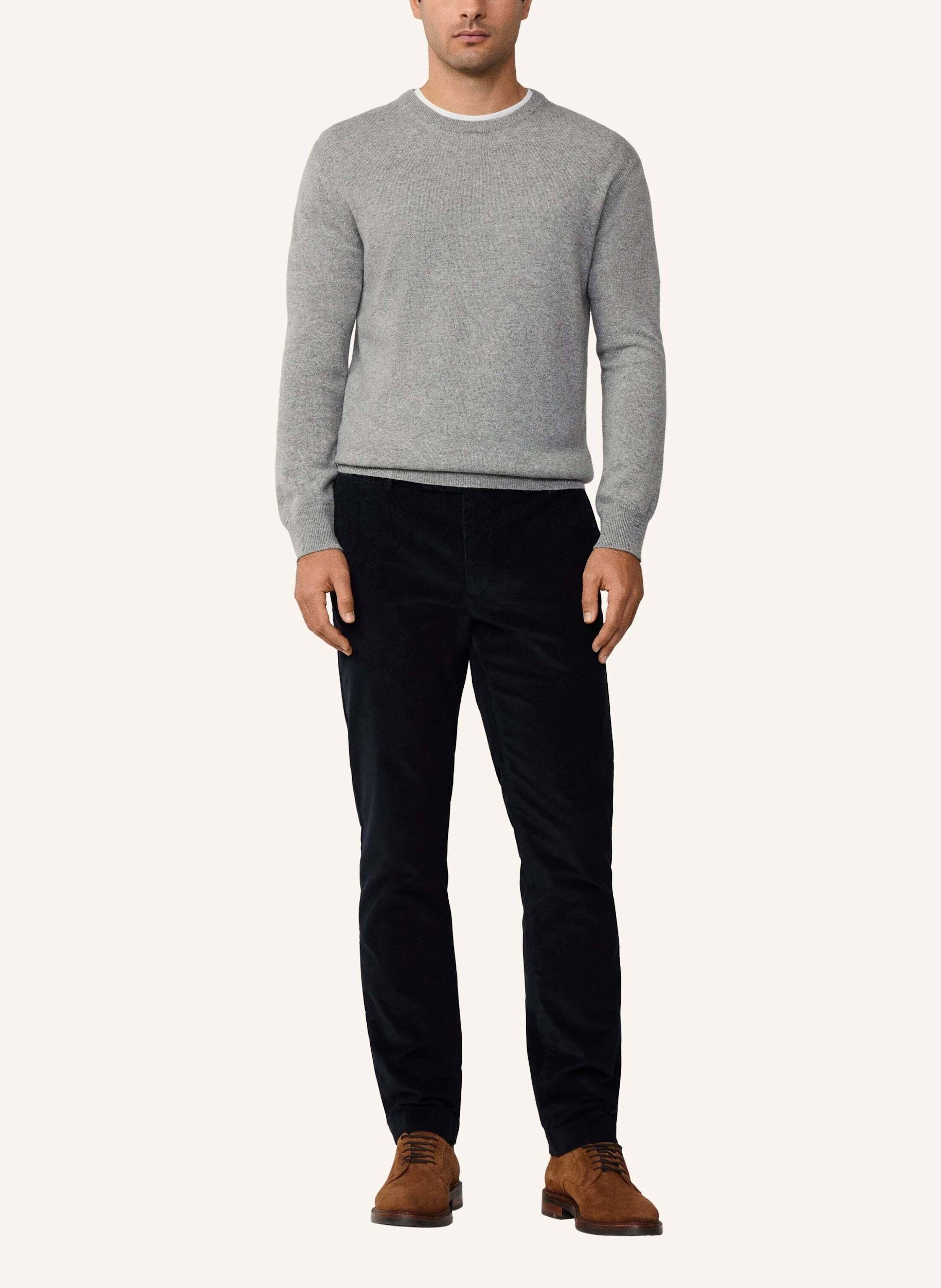 Thumbnail - Hackett London Pullover Merino Cash Mix Crew grau