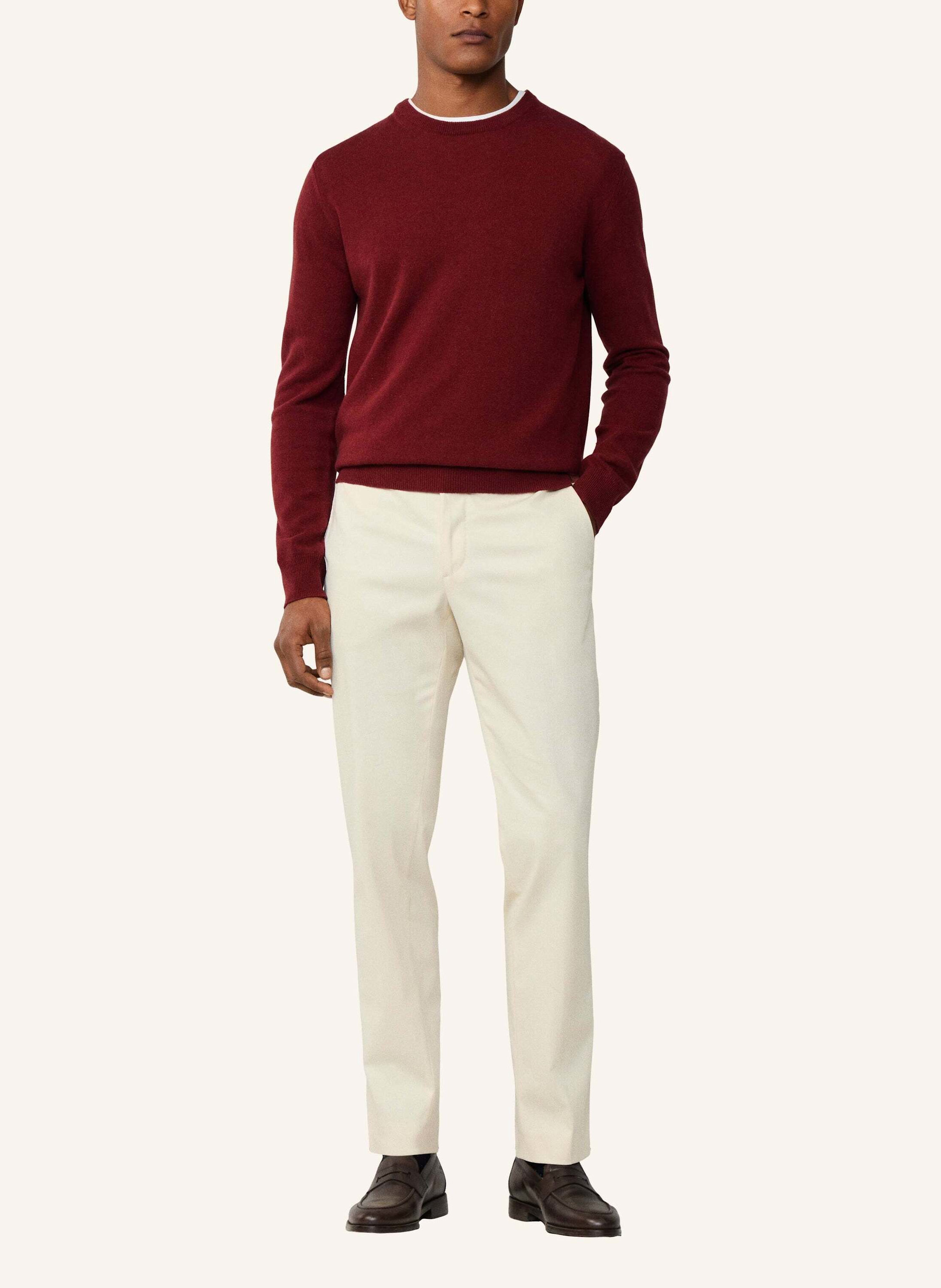 Thumbnail - Hackett London Pullover Merino Cash Mix Crew rot