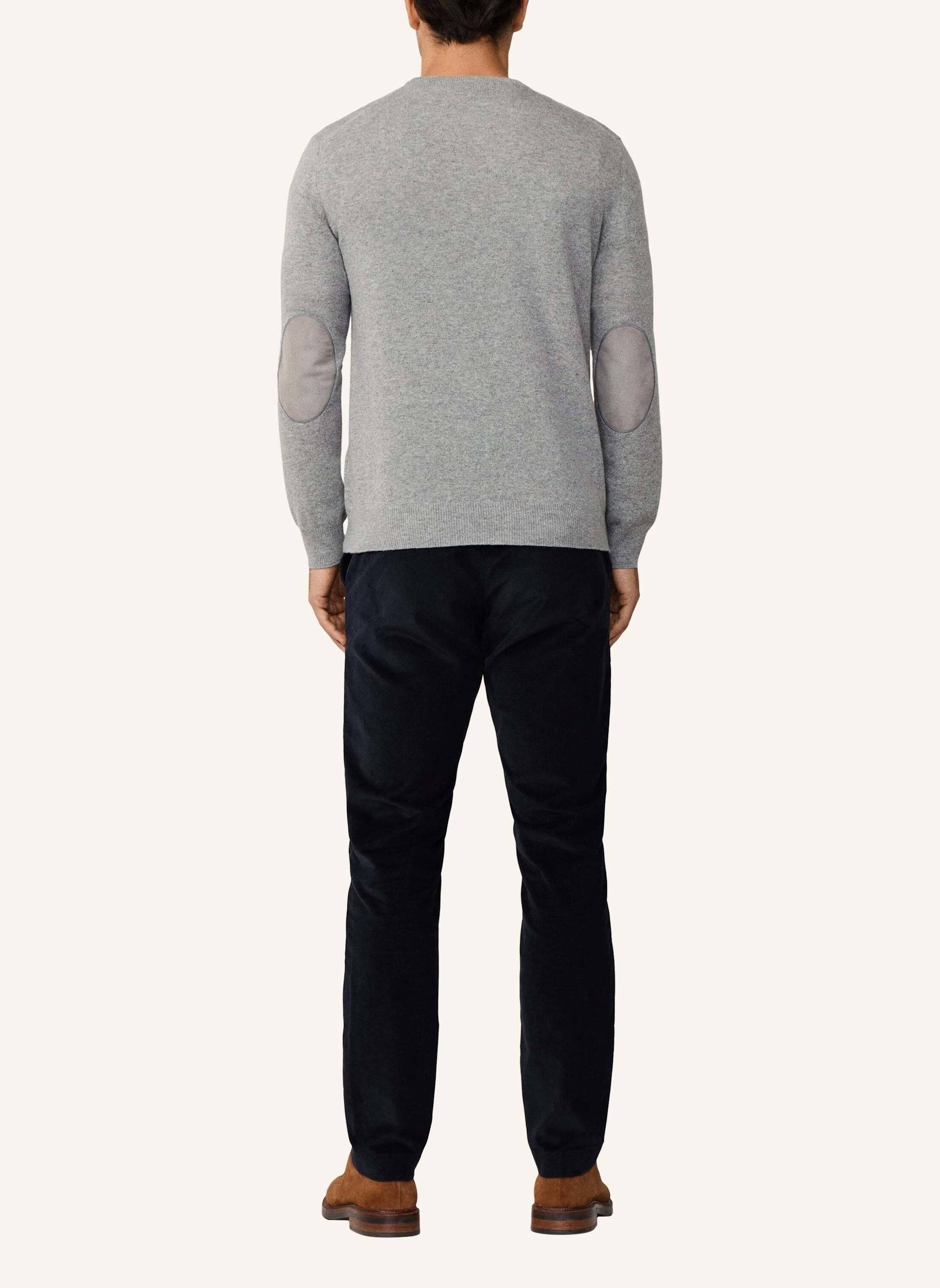Thumbnail - Hackett London Pullover Merino Cash Mix Crew grau