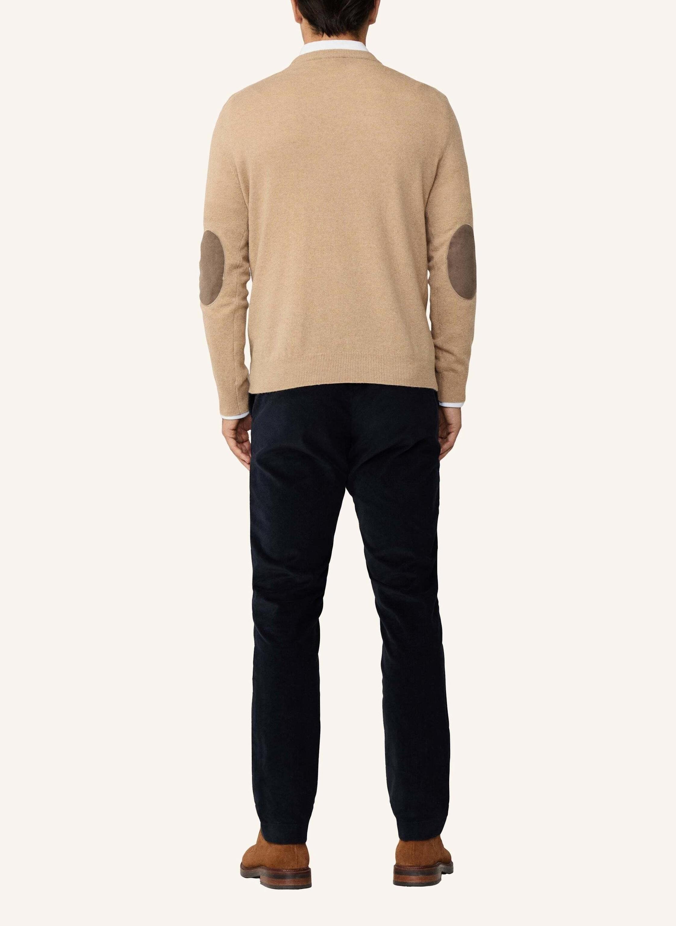 Thumbnail - Hackett London Pullover Merino Cash Mix Crew beige