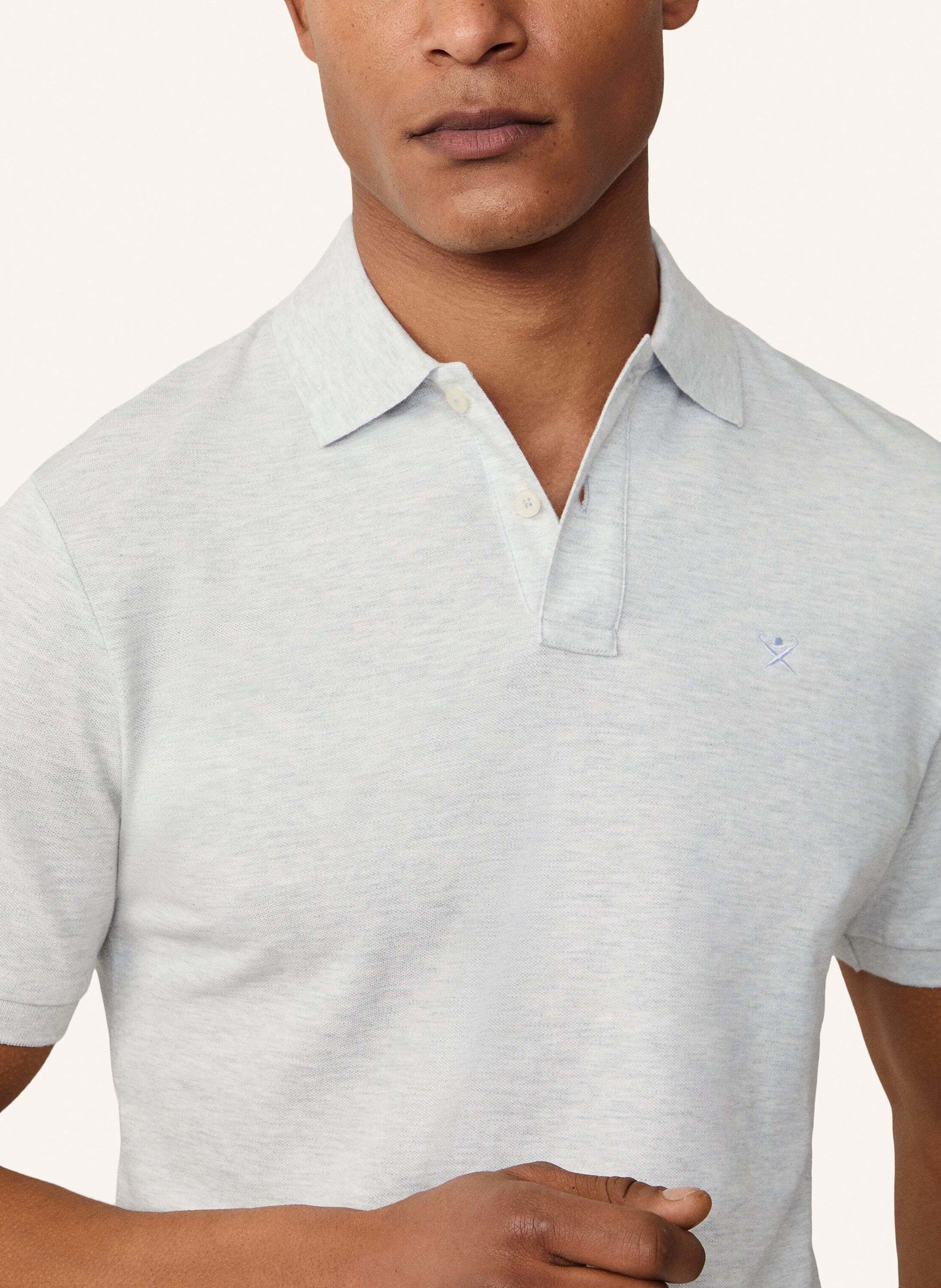 Thumbnail - Hackett London Piqué-Poloshirt Slim Fit grau