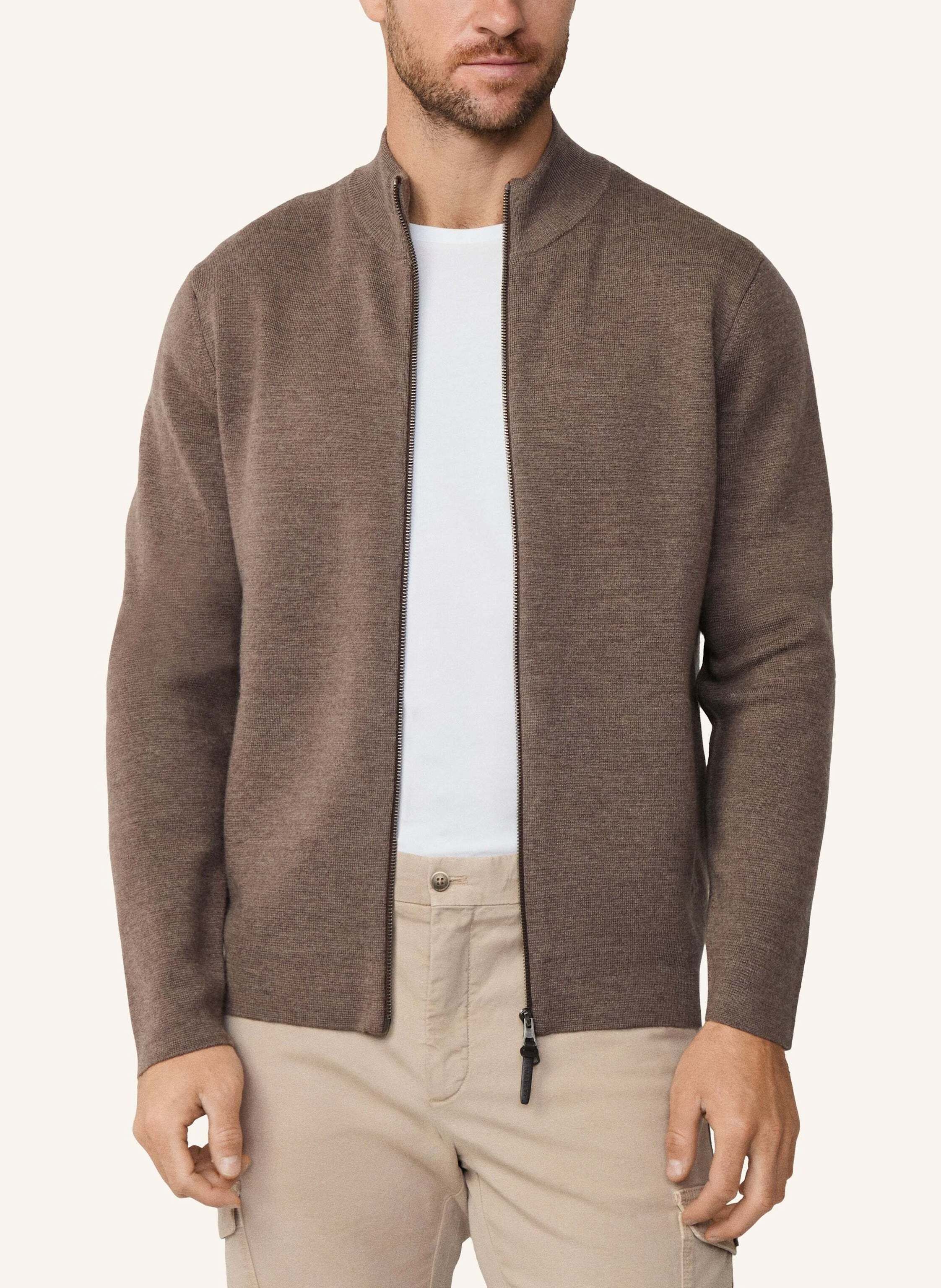 Thumbnail - Hackett London Strickjacken Cardigan Milano Fzip braun