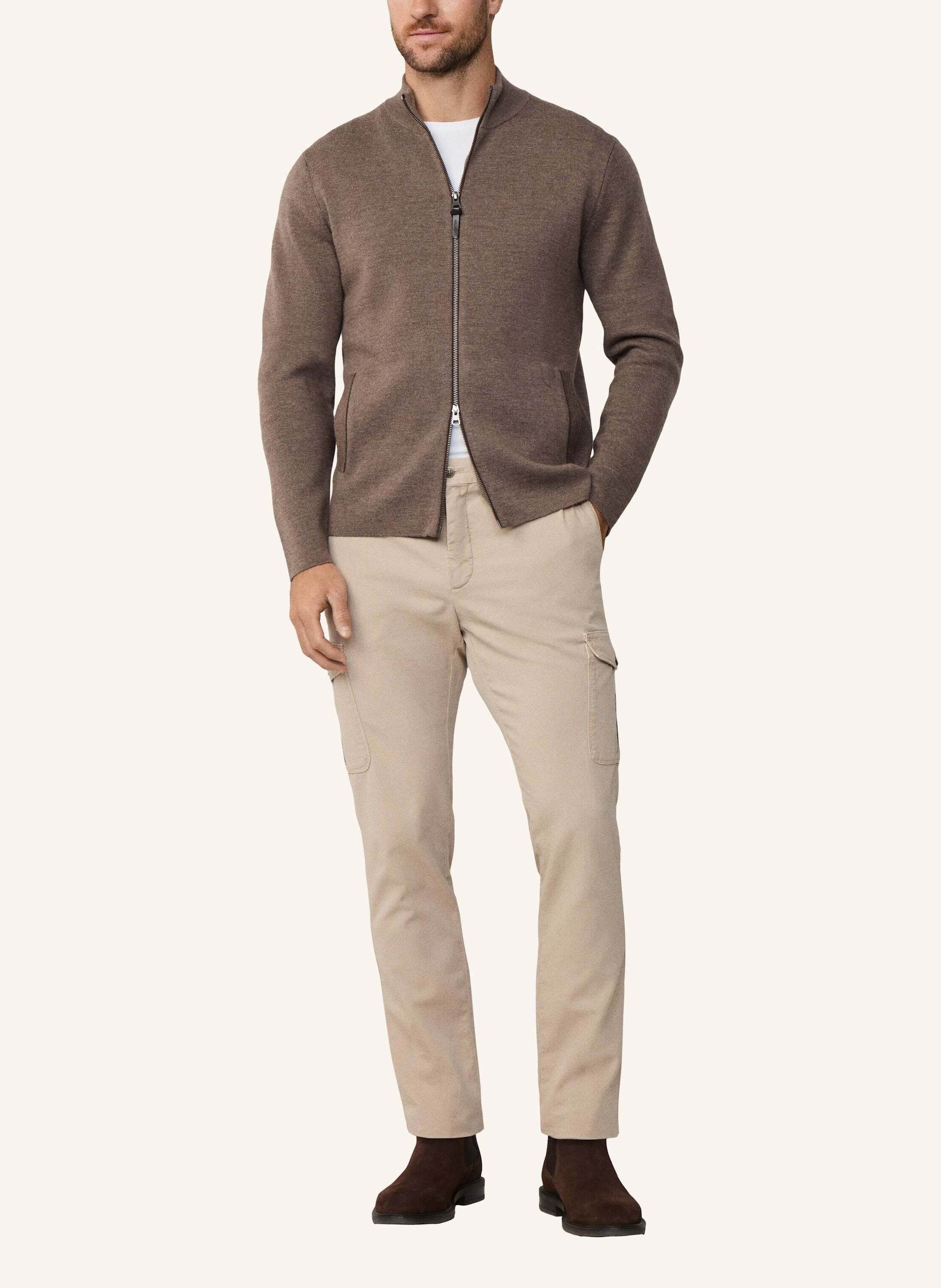 Thumbnail - Hackett London Strickjacken Cardigan Milano Fzip braun