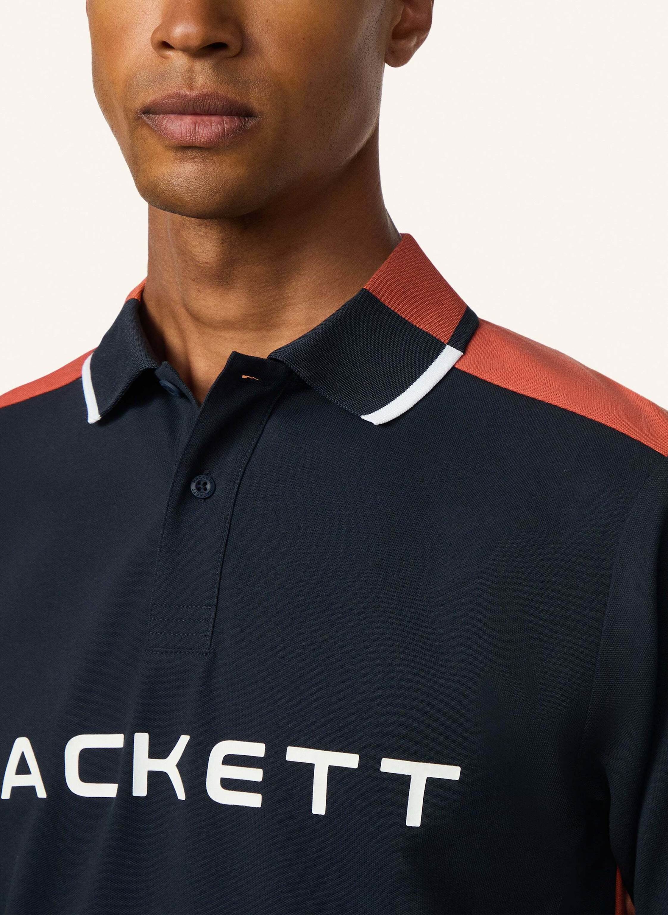 Thumbnail - Hackett London Poloshirt Hs Multi Ls blau