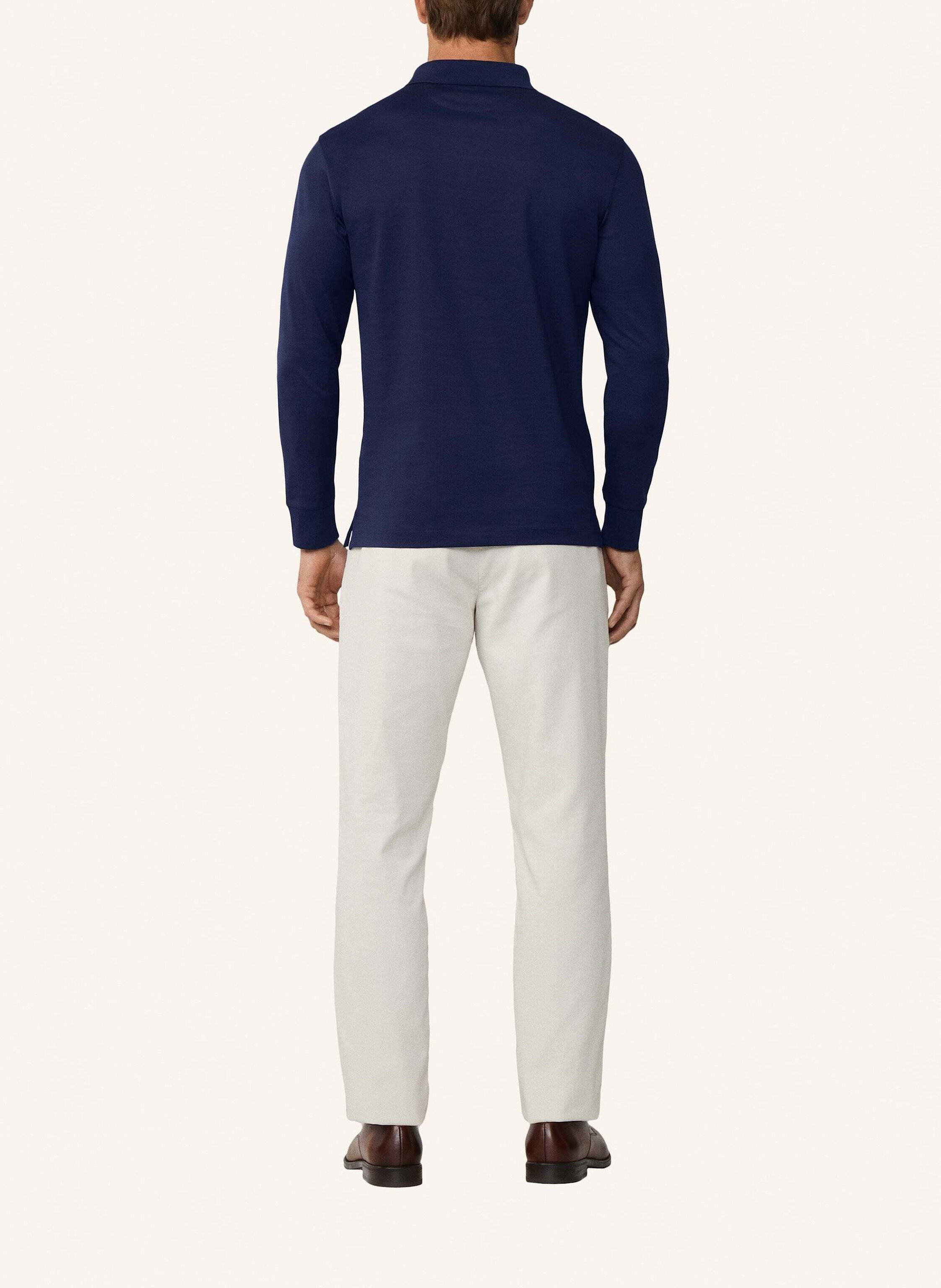 Thumbnail - Hackett London Poloshirt Mercerised Polo Ls blau