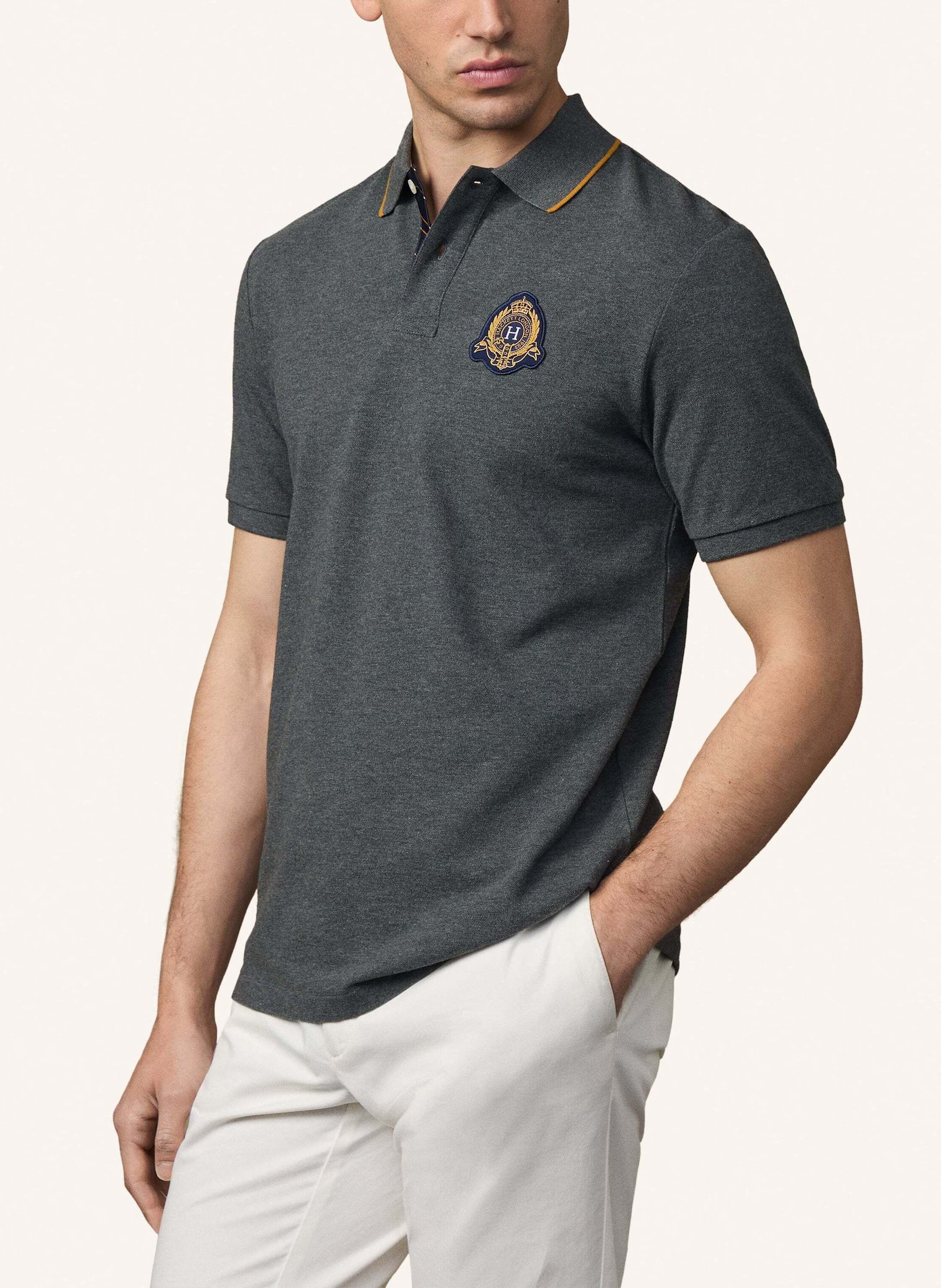 Thumbnail - Hackett London Poloshirt Heritage Crest  Logo grau