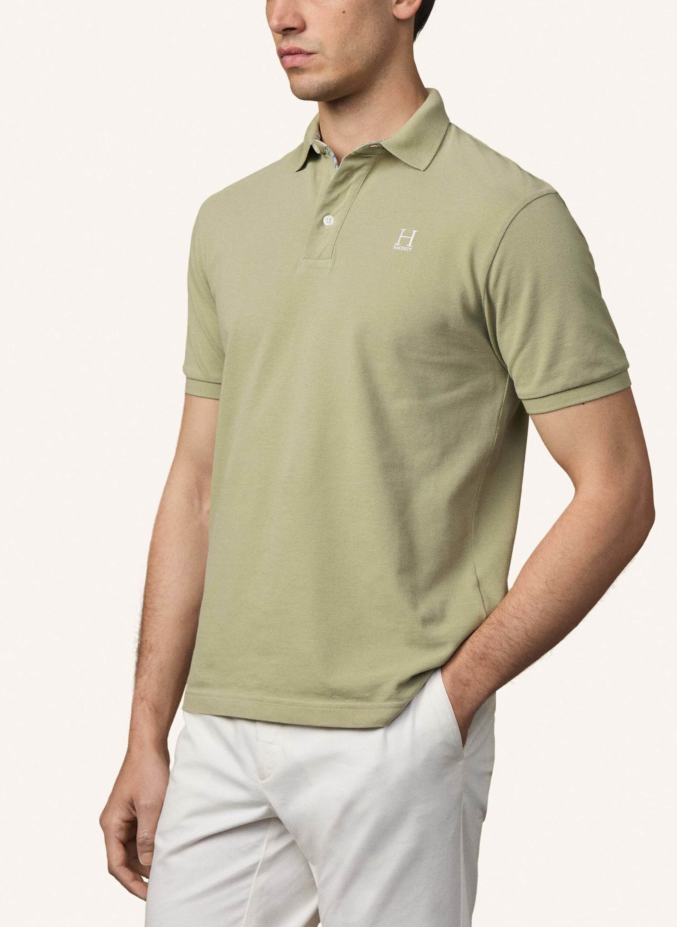 Thumbnail - Hackett London Poloshirt Heritage Madras Trim gruen