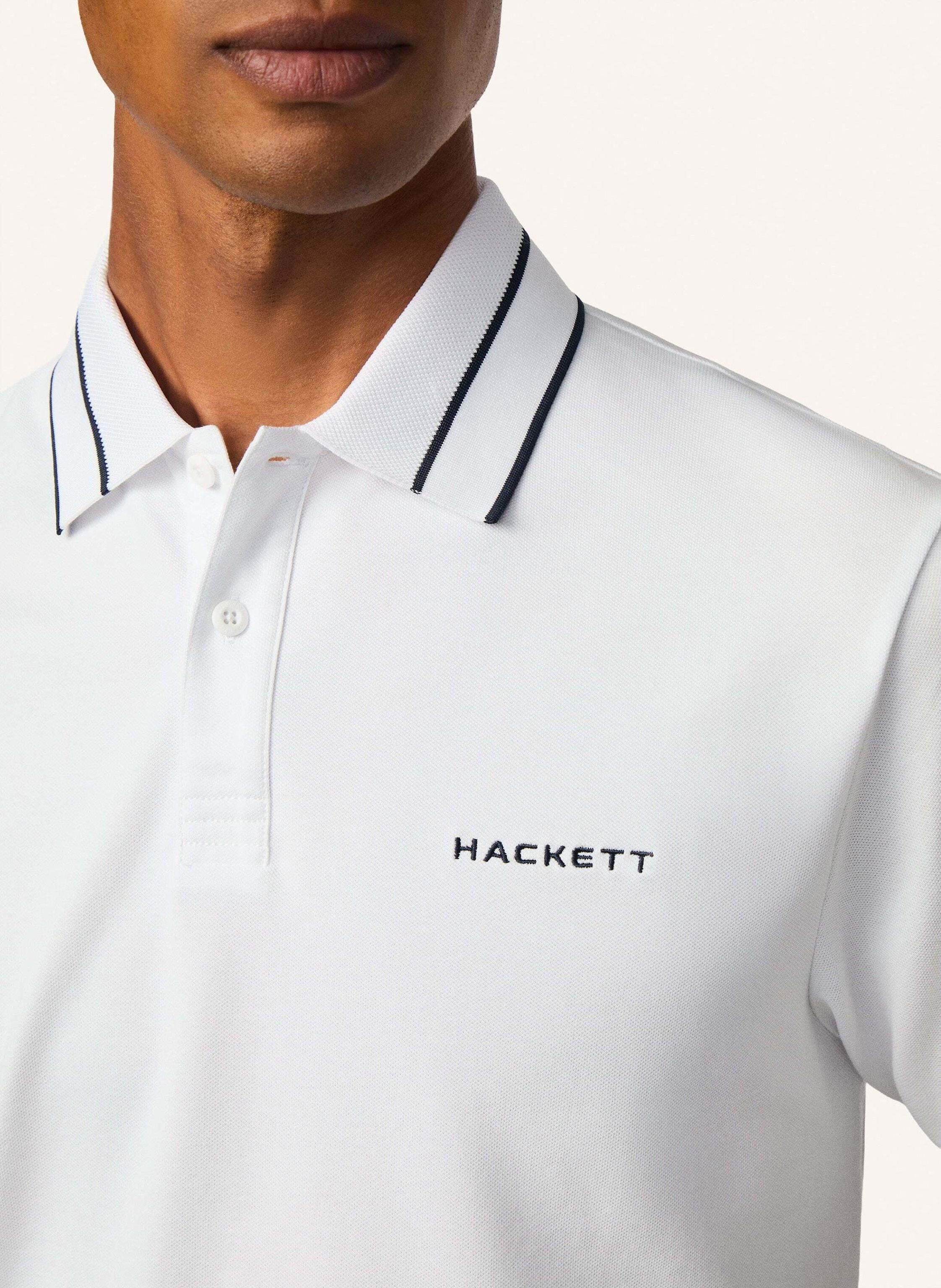 Thumbnail - Hackett London Poloshirt Hs Manor Tipped Polo weiss