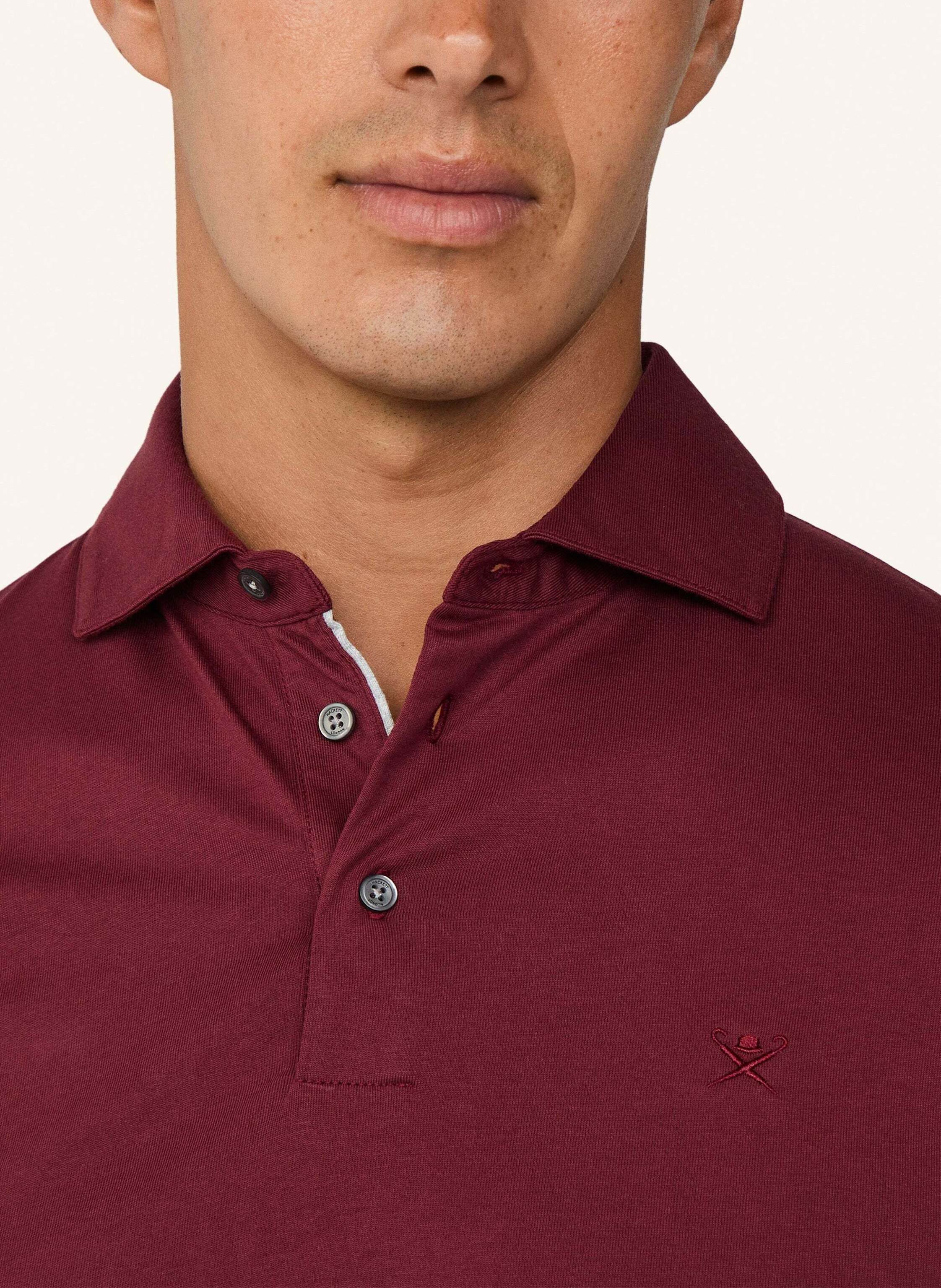 Thumbnail - Hackett London Poloshirt Pima Cotton Polo rot