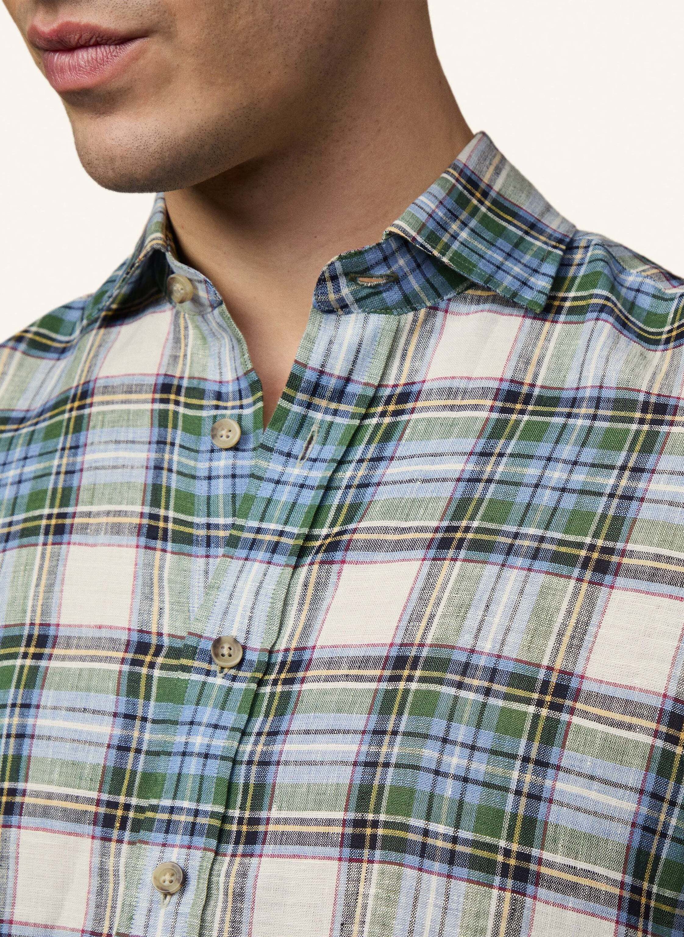 Thumbnail - Hackett London Freizeithemd Heritage Madras gruen