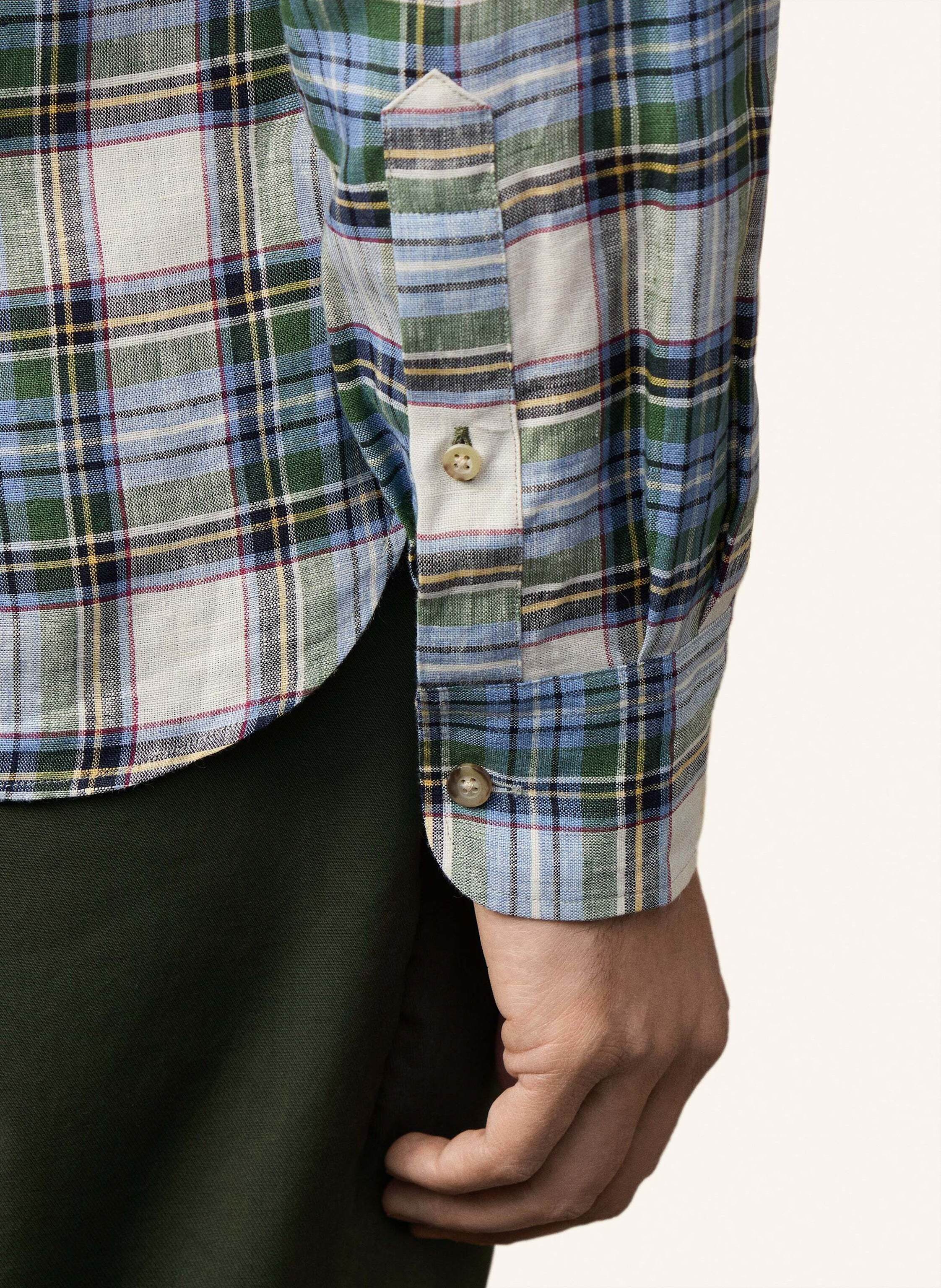 Thumbnail - Hackett London Freizeithemd Heritage Madras gruen