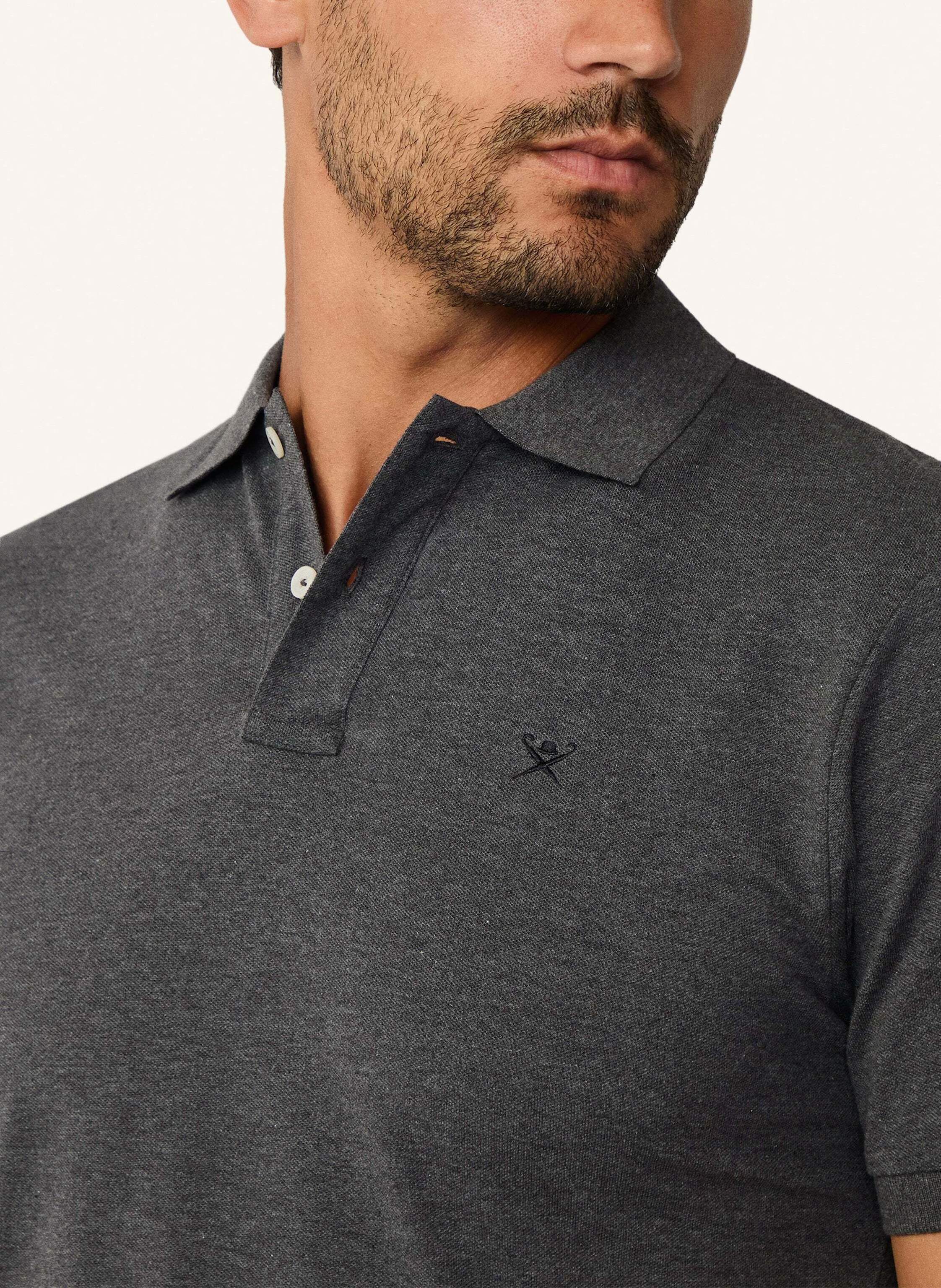 Thumbnail - Hackett London Poloshirt Slim Fit Logo grau
