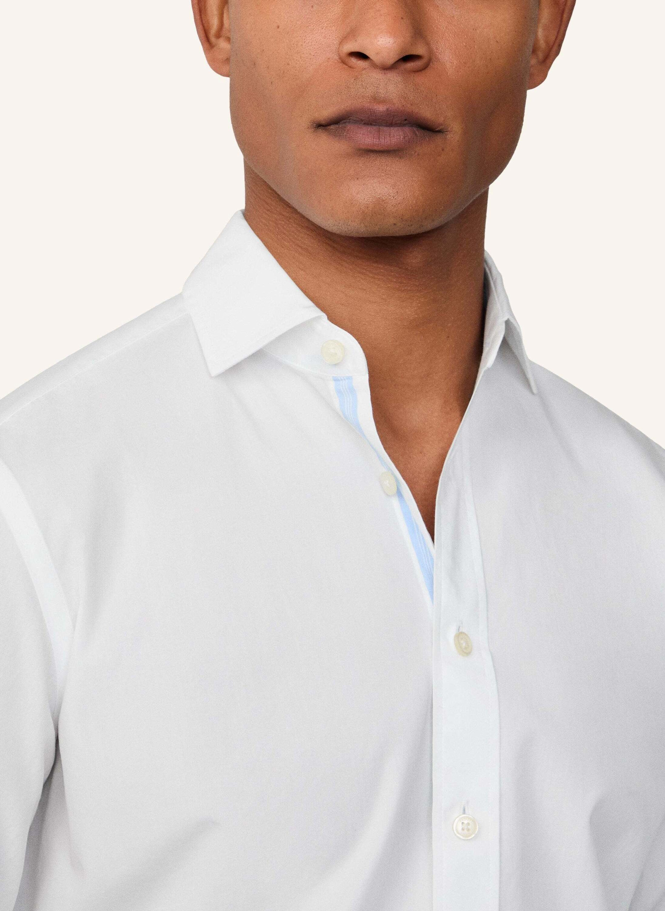 Thumbnail - Hackett London Freizeithemd Texture Eng Stripe weiss