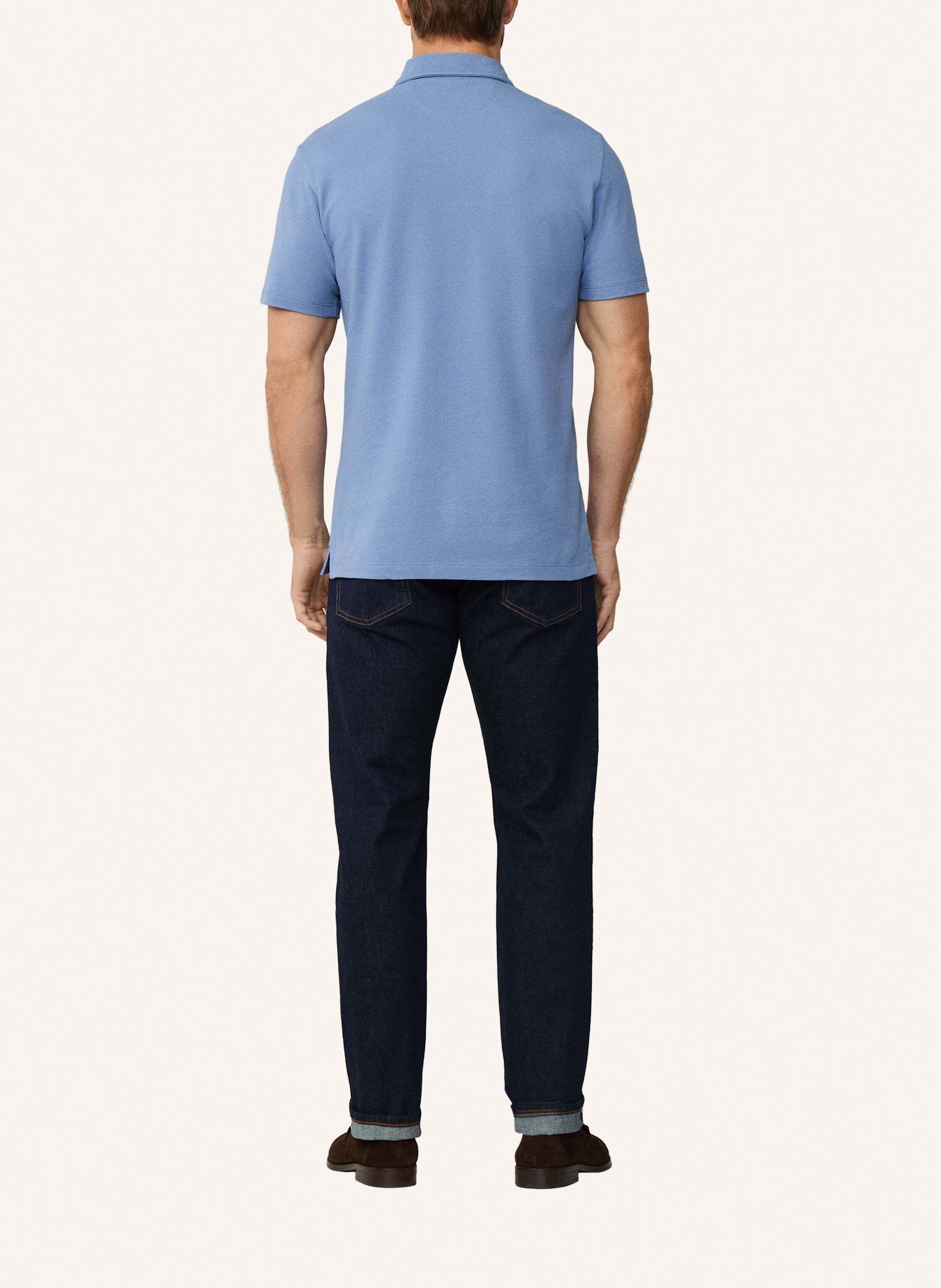 Thumbnail - Hackett London Poloshirt Selvedge Knit Plkt blau