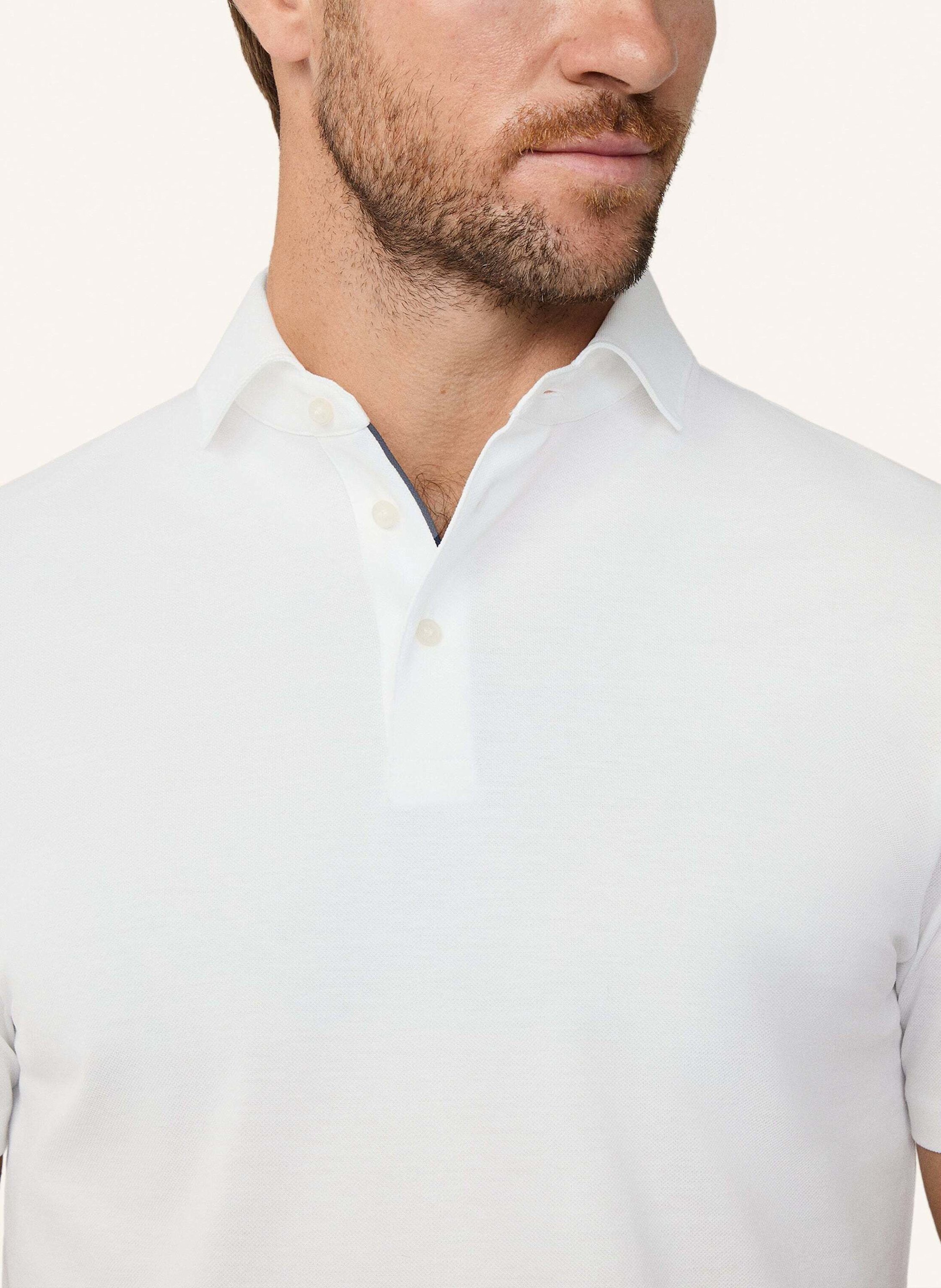 Thumbnail - Hackett London Poloshirt Mercerised Polo weiss