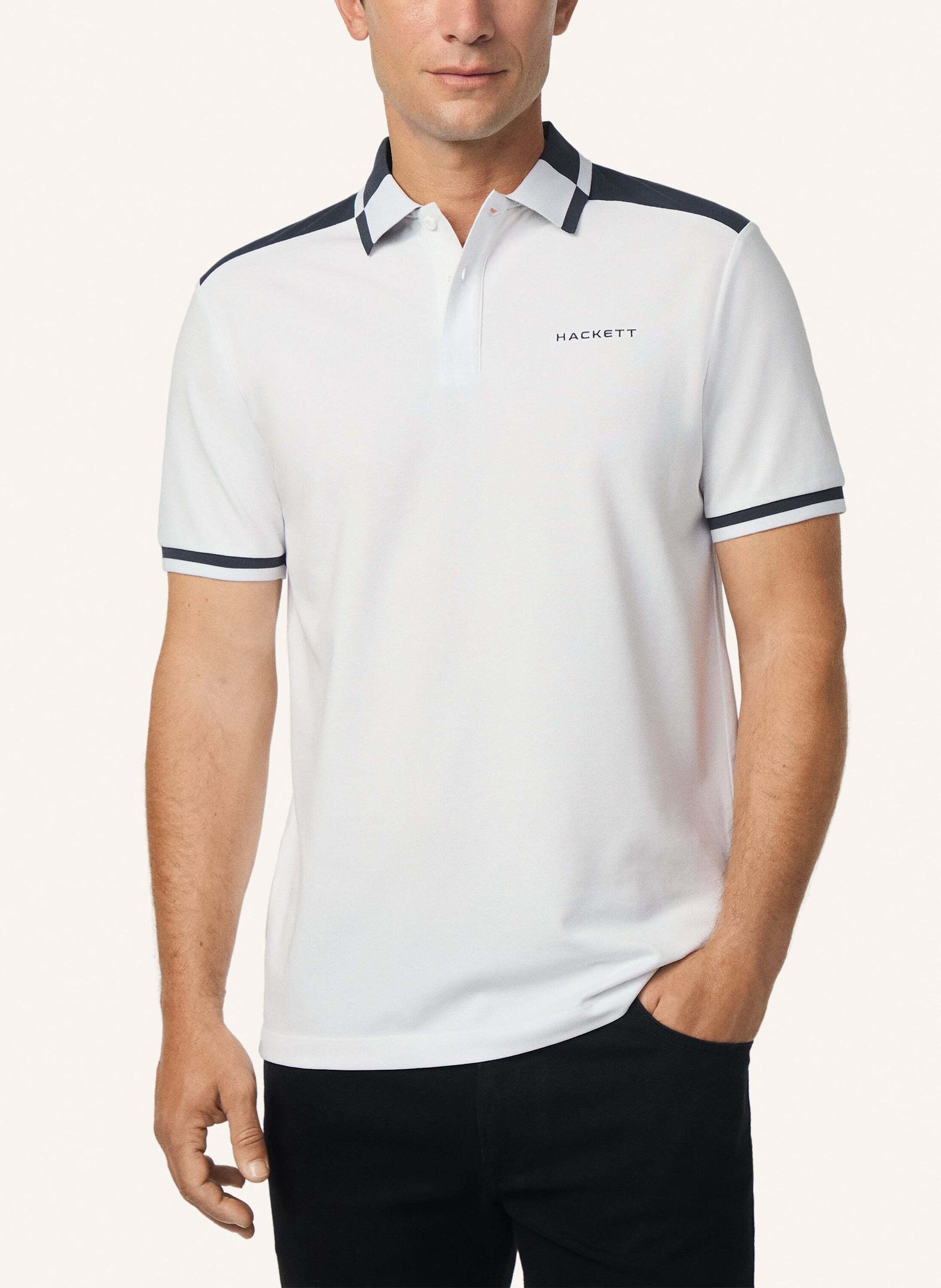 Thumbnail - Hackett London Poloshirt Hs City Block Polo weiss