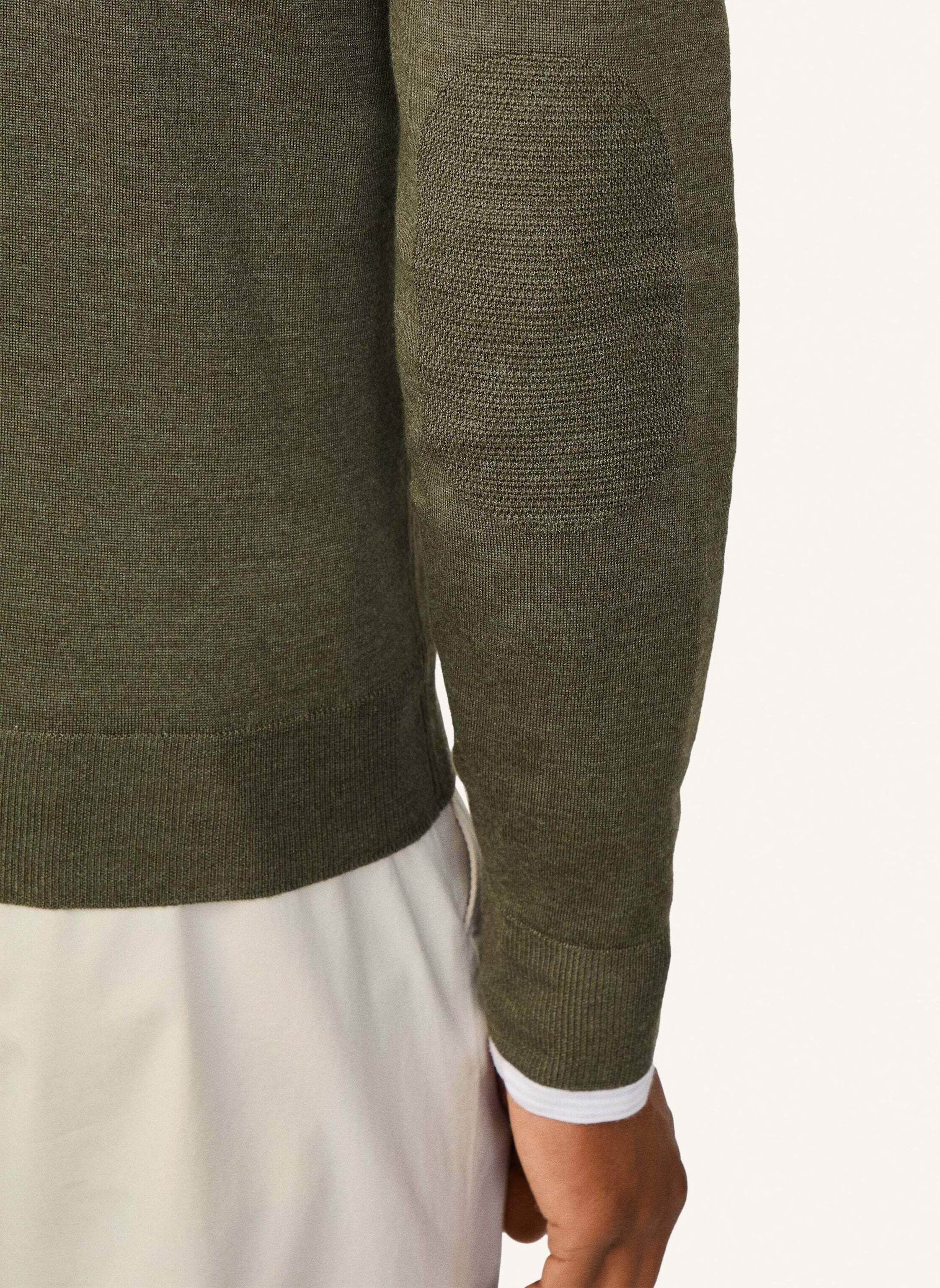 Thumbnail - Hackett London Pullover Gmd Merino Silk Vneck gruen