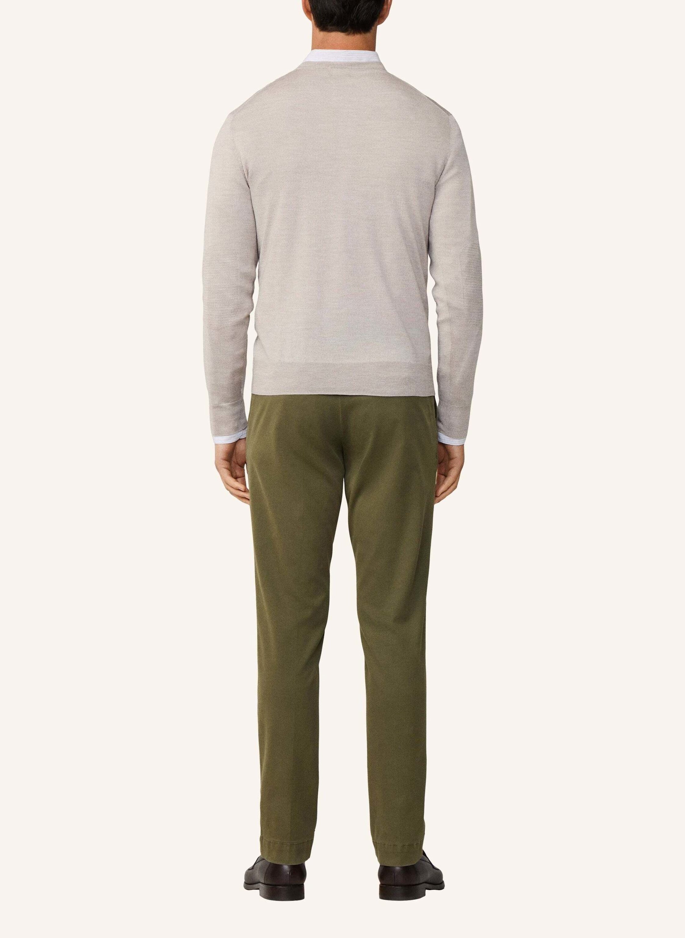 Thumbnail - Hackett London Pullover Gmd Merino Silk Vneck beige